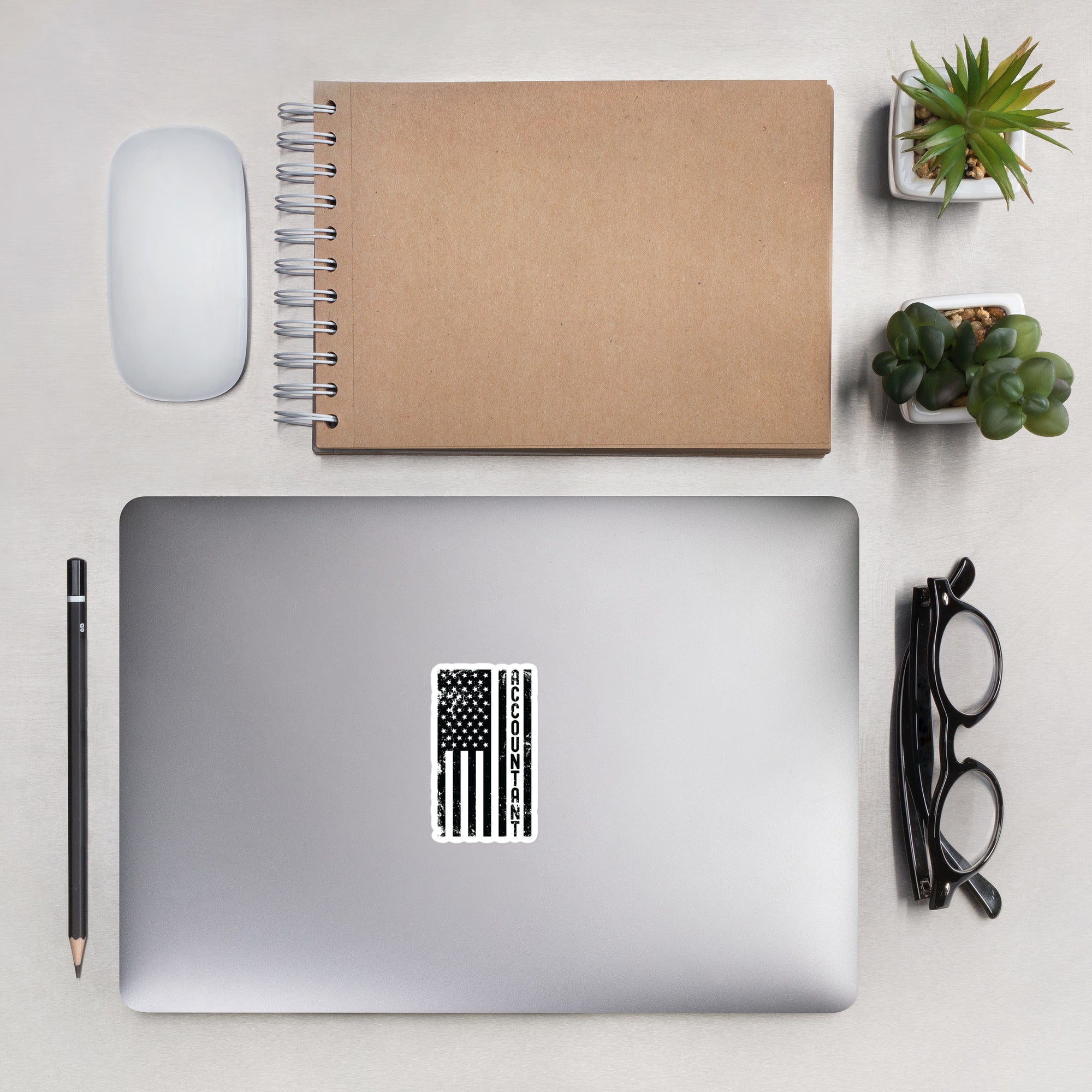 Bubble-free stickers | Accountant (deisgn on American flag)