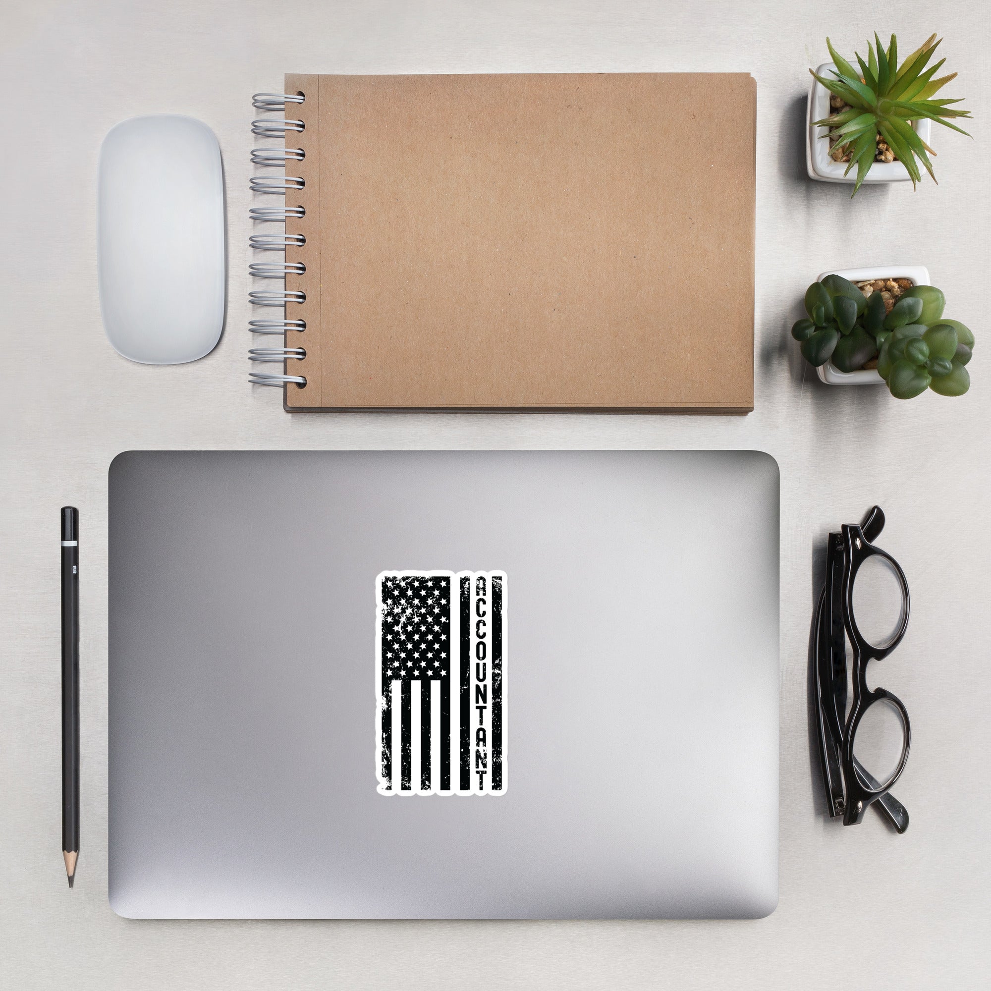 Bubble-free stickers | Accountant (deisgn on American flag)