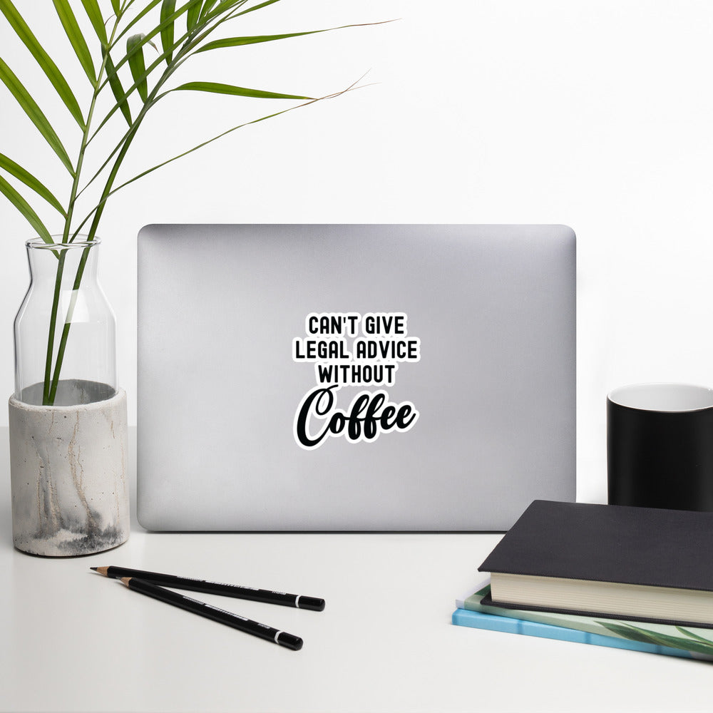 Bubble-free stickers | Can’t give legal advice without coffee