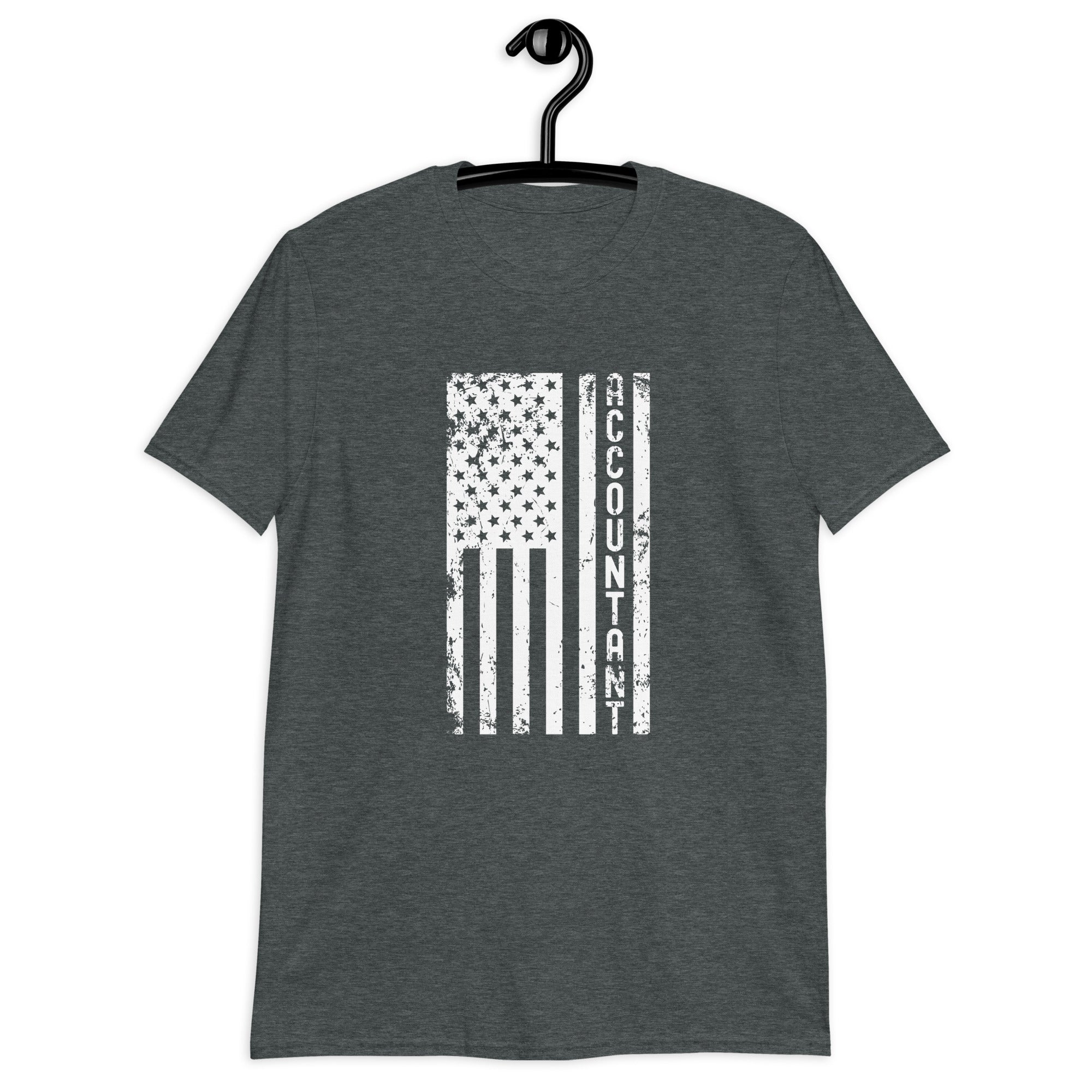 Short-Sleeve Unisex T-Shirt | Accountant (deisgn on American flag)