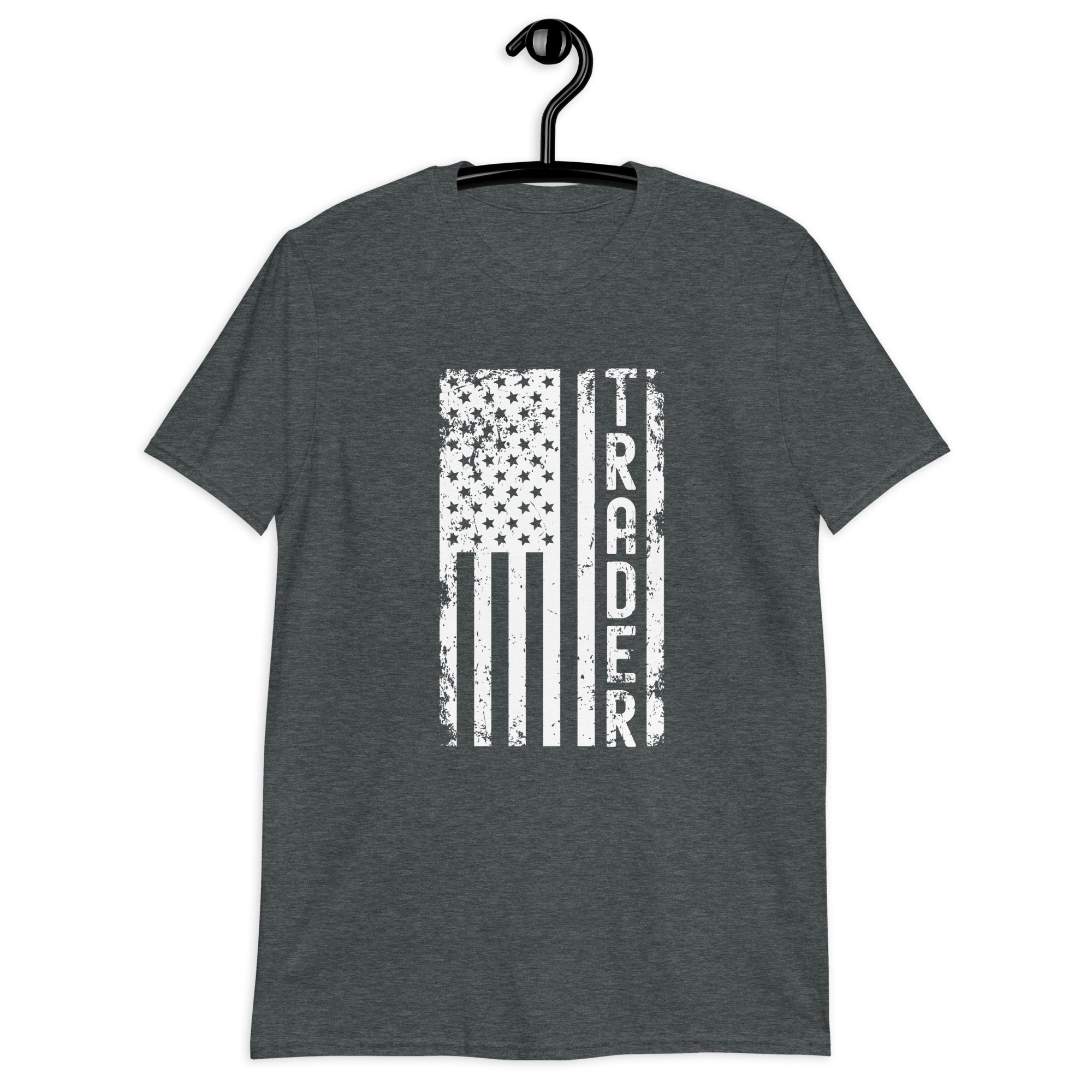 Short-Sleeve Unisex T-Shirt | Trader (deisgn on American flag)