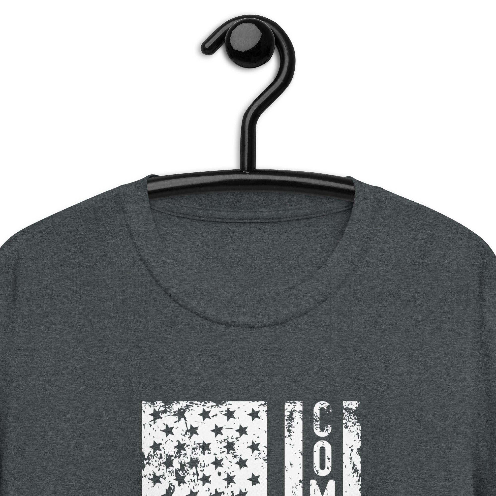 Short-Sleeve Unisex T-Shirt | Compliance (deisgn on American flag)