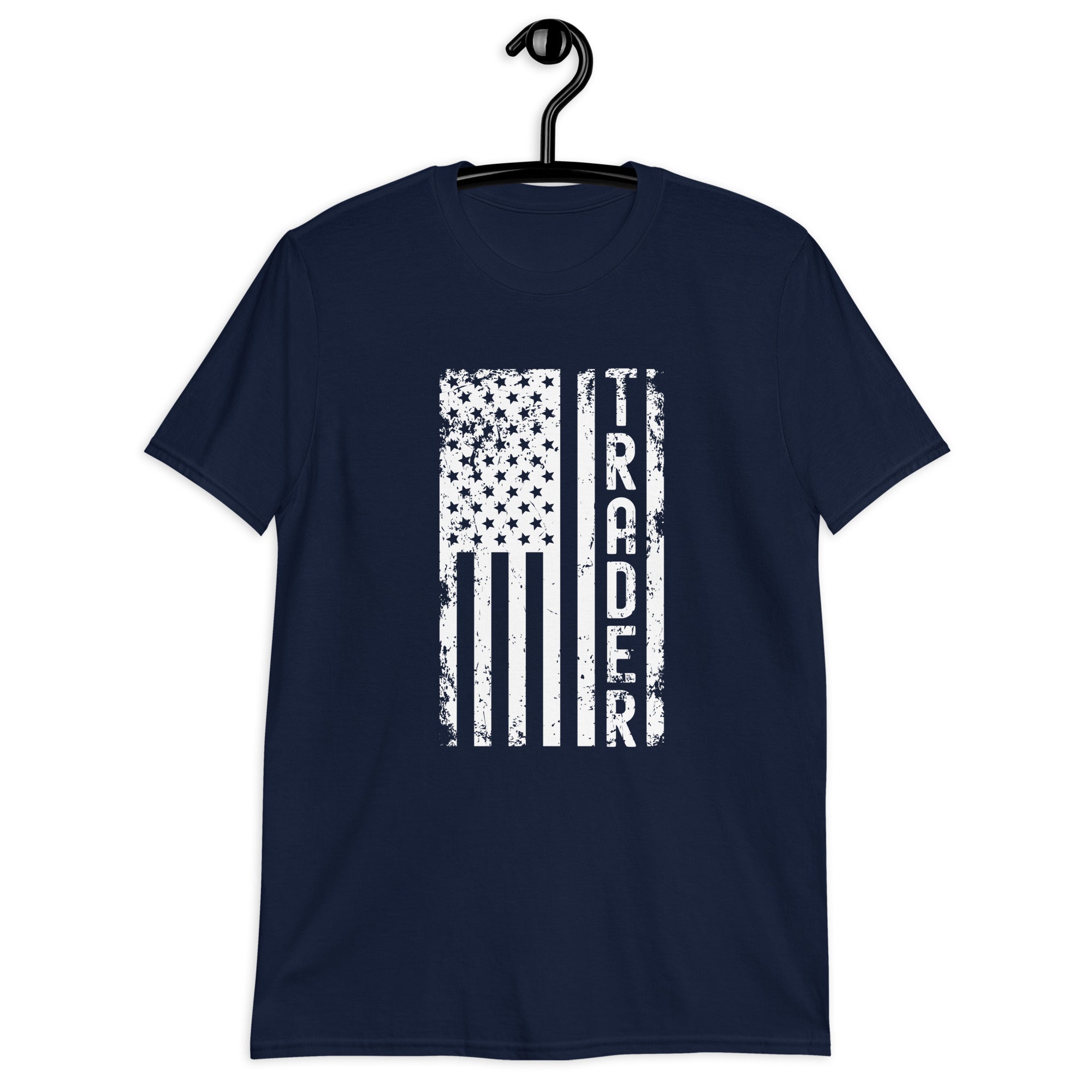 Short-Sleeve Unisex T-Shirt | Trader (deisgn on American flag)