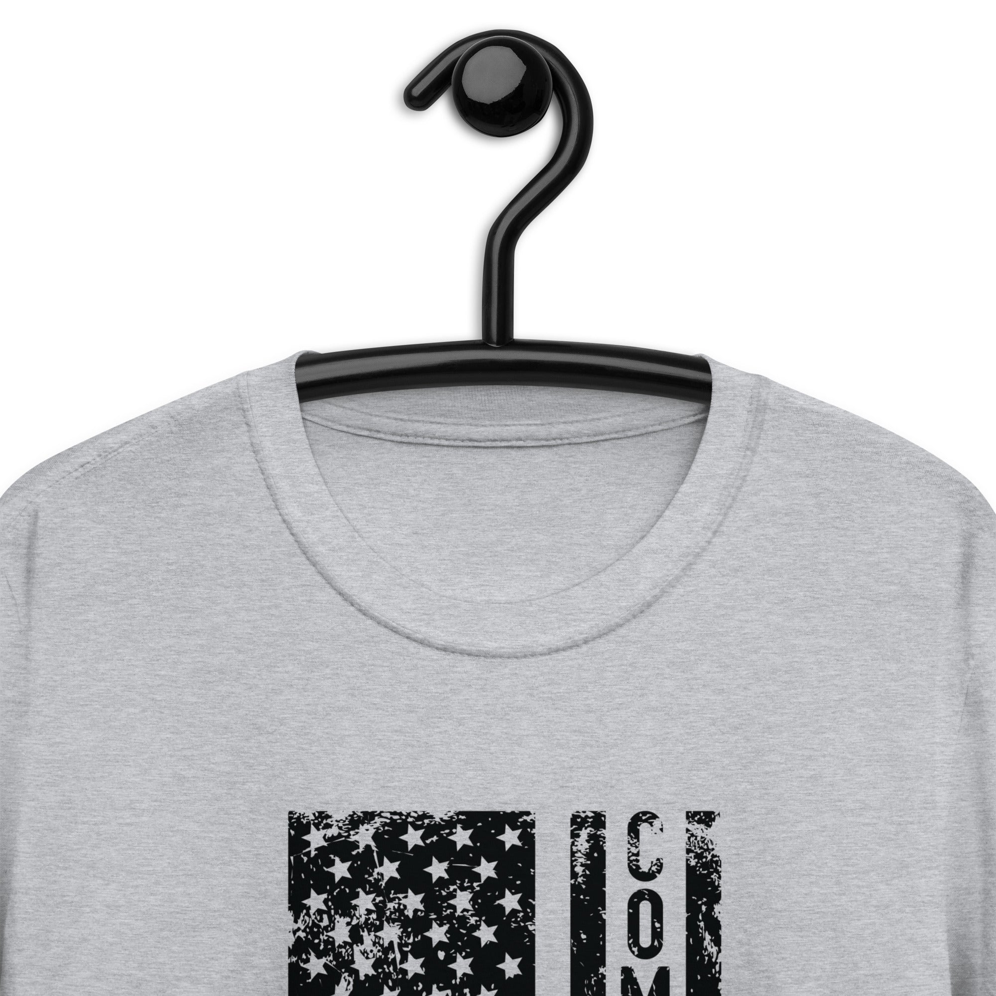 Short-Sleeve Unisex T-Shirt | Compliance (deisgn on American flag)