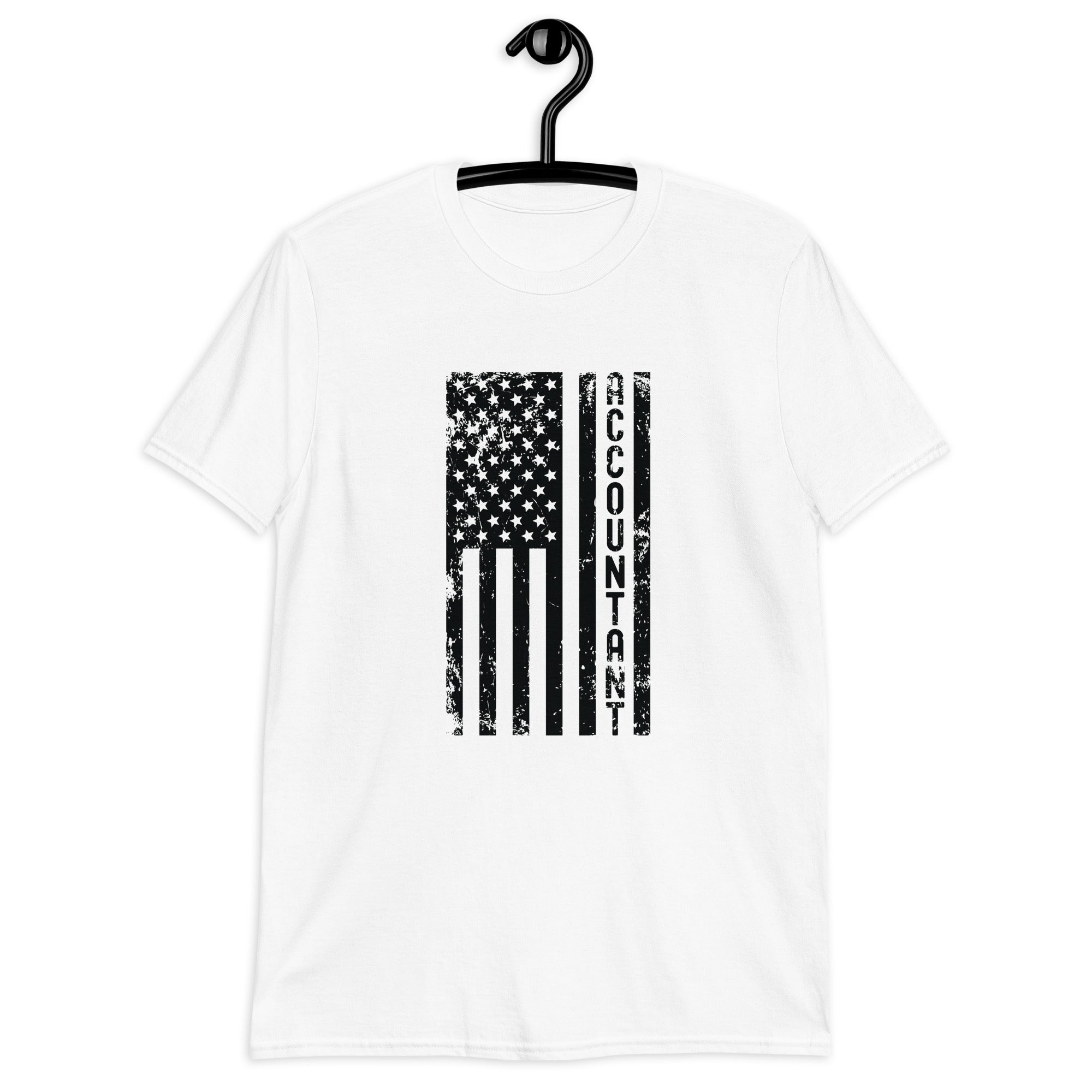 Short-Sleeve Unisex T-Shirt | Accountant (deisgn on American flag)