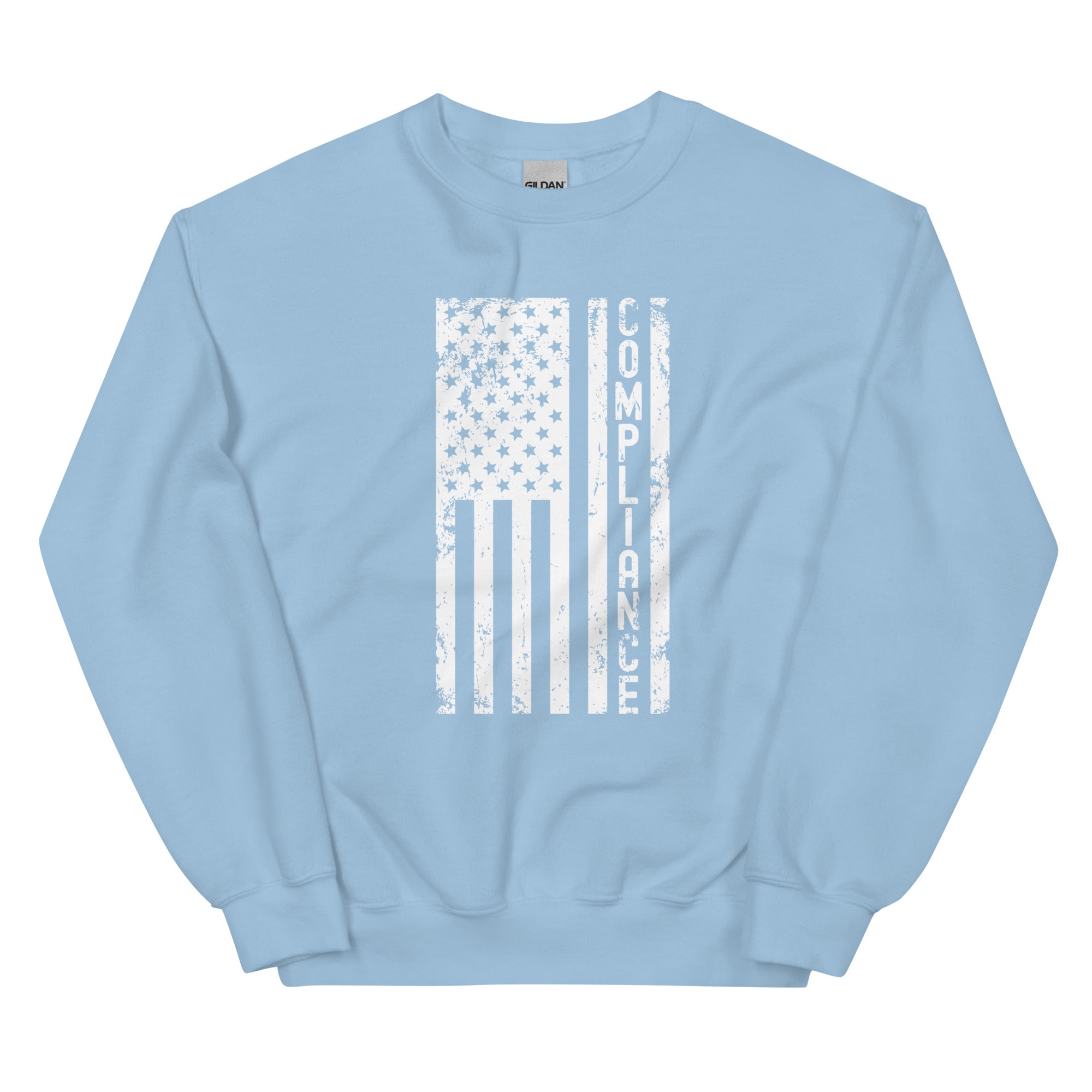 Unisex Sweatshirt | Compliance (deisgn on American flag)