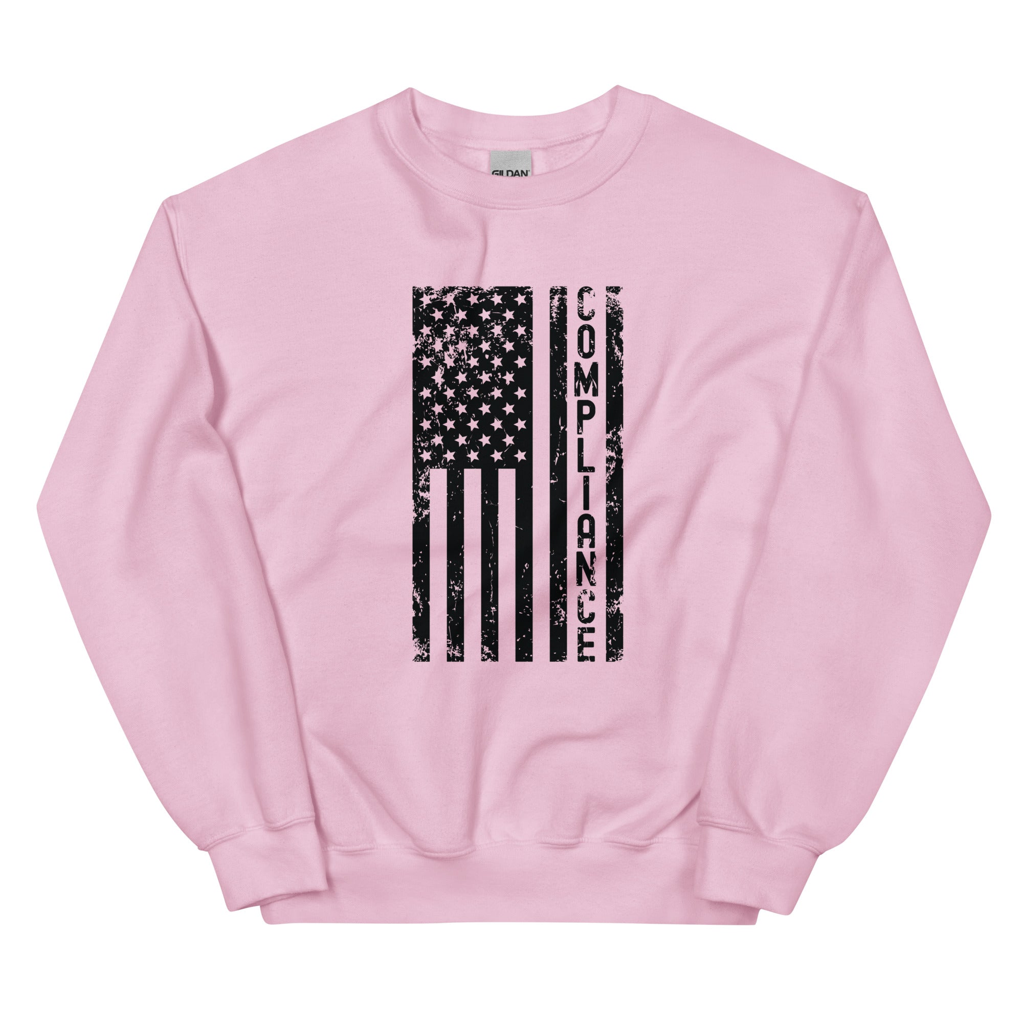 Unisex Sweatshirt | Compliance (deisgn on American flag)