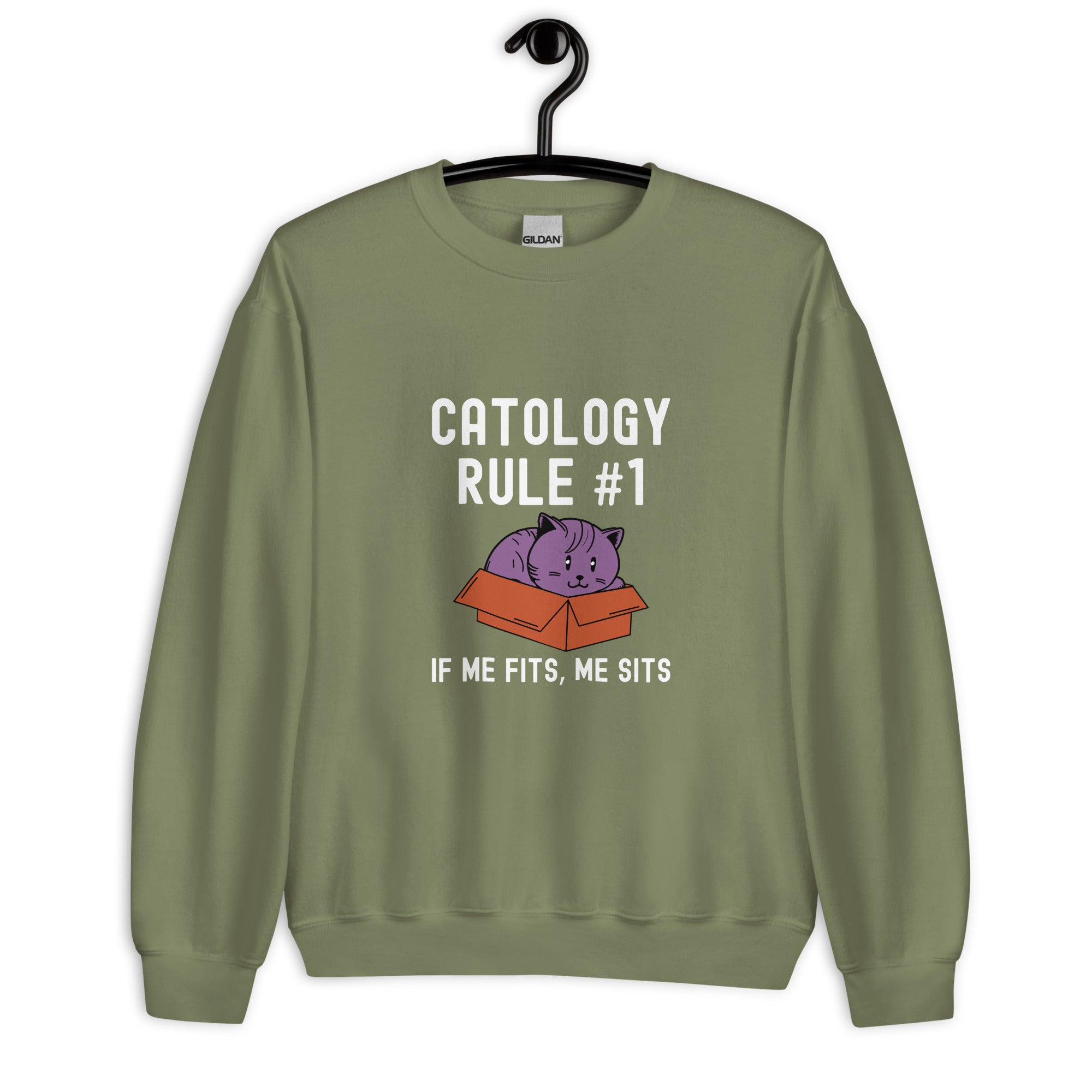 Unisex Sweatshirt | Catology Rule #1 IF ME FITS, ME SITS
