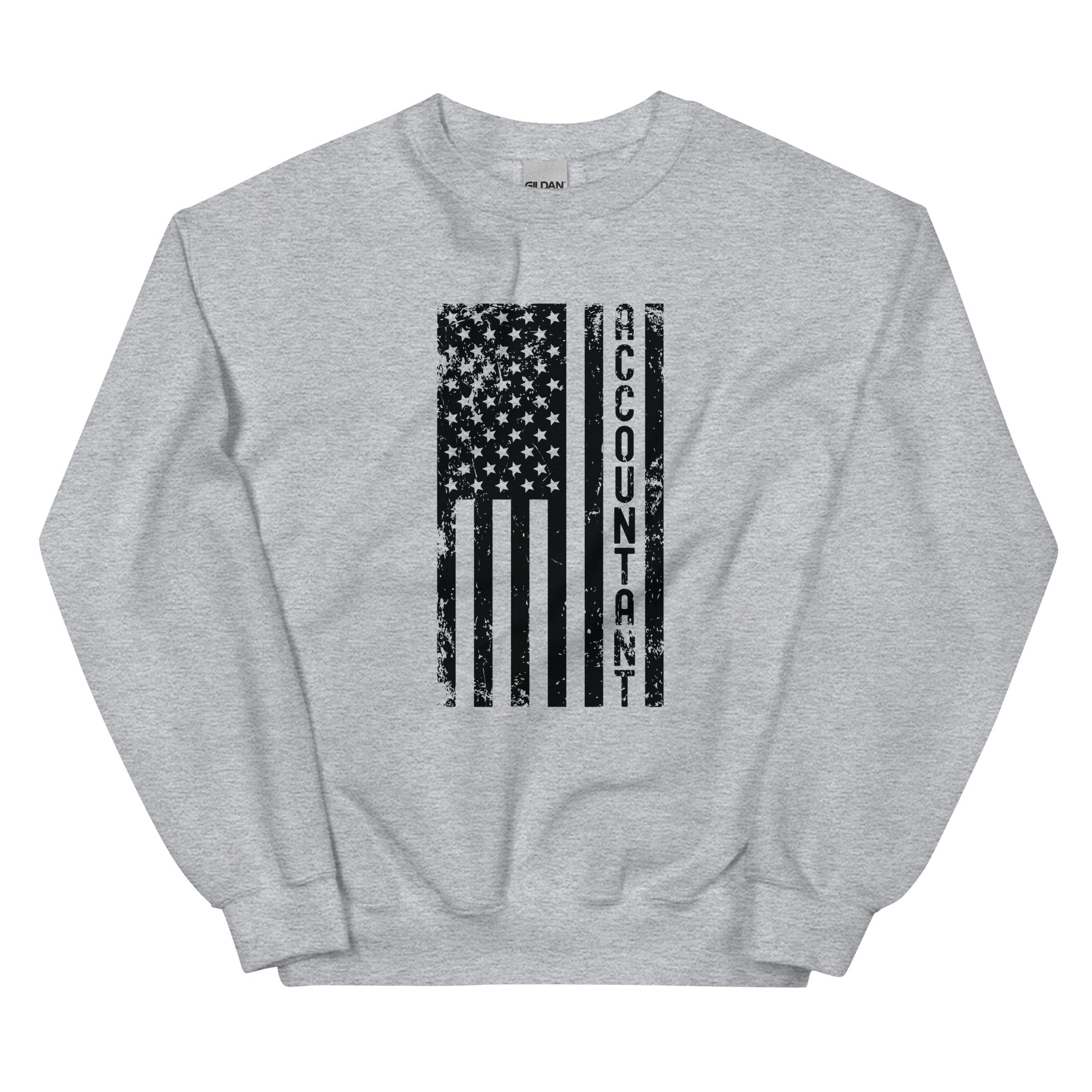 Unisex Sweatshirt | Accountant (deisgn on American flag)