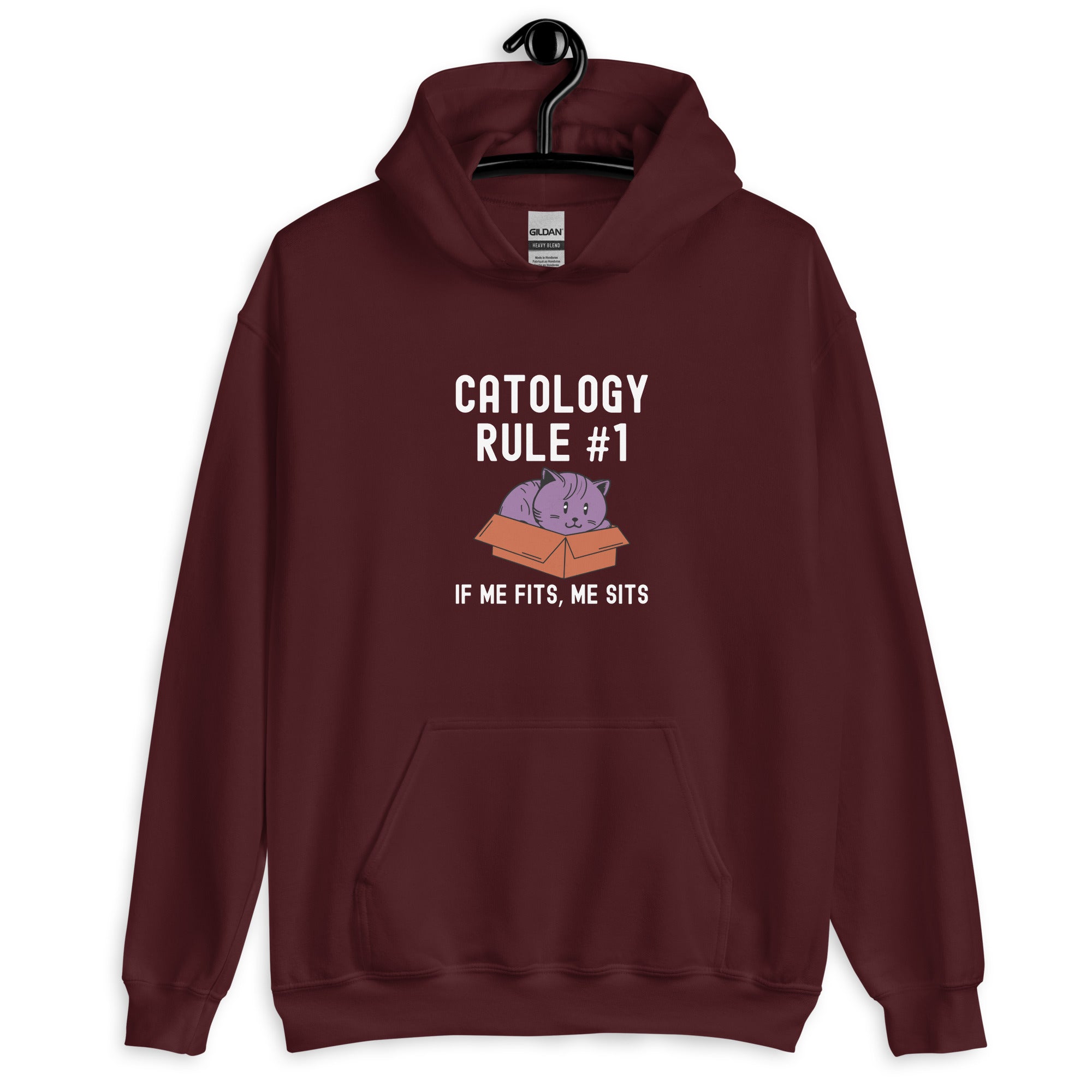 Unisex Hoodie | Catology Rule #1 IF ME FITS, ME SITS