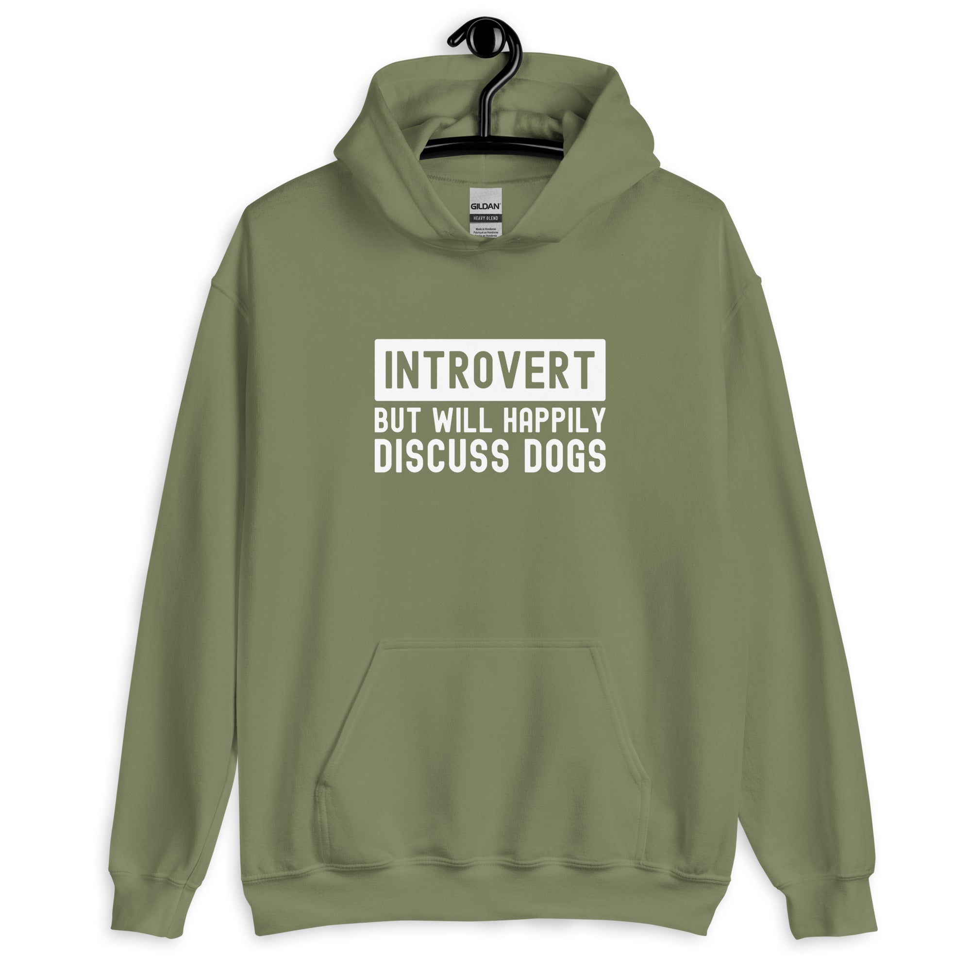 Unisex Hoodie | Introvert but will happily discuss dogs