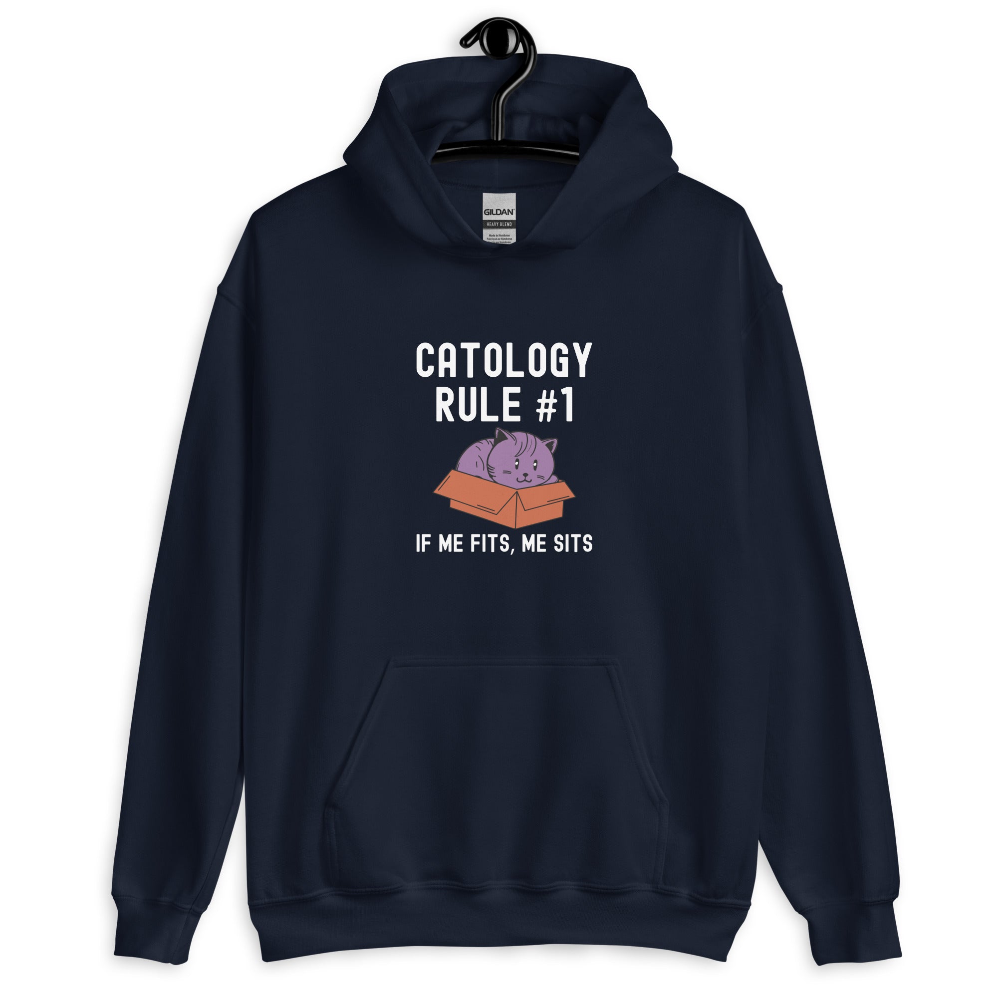 Unisex Hoodie | Catology Rule #1 IF ME FITS, ME SITS