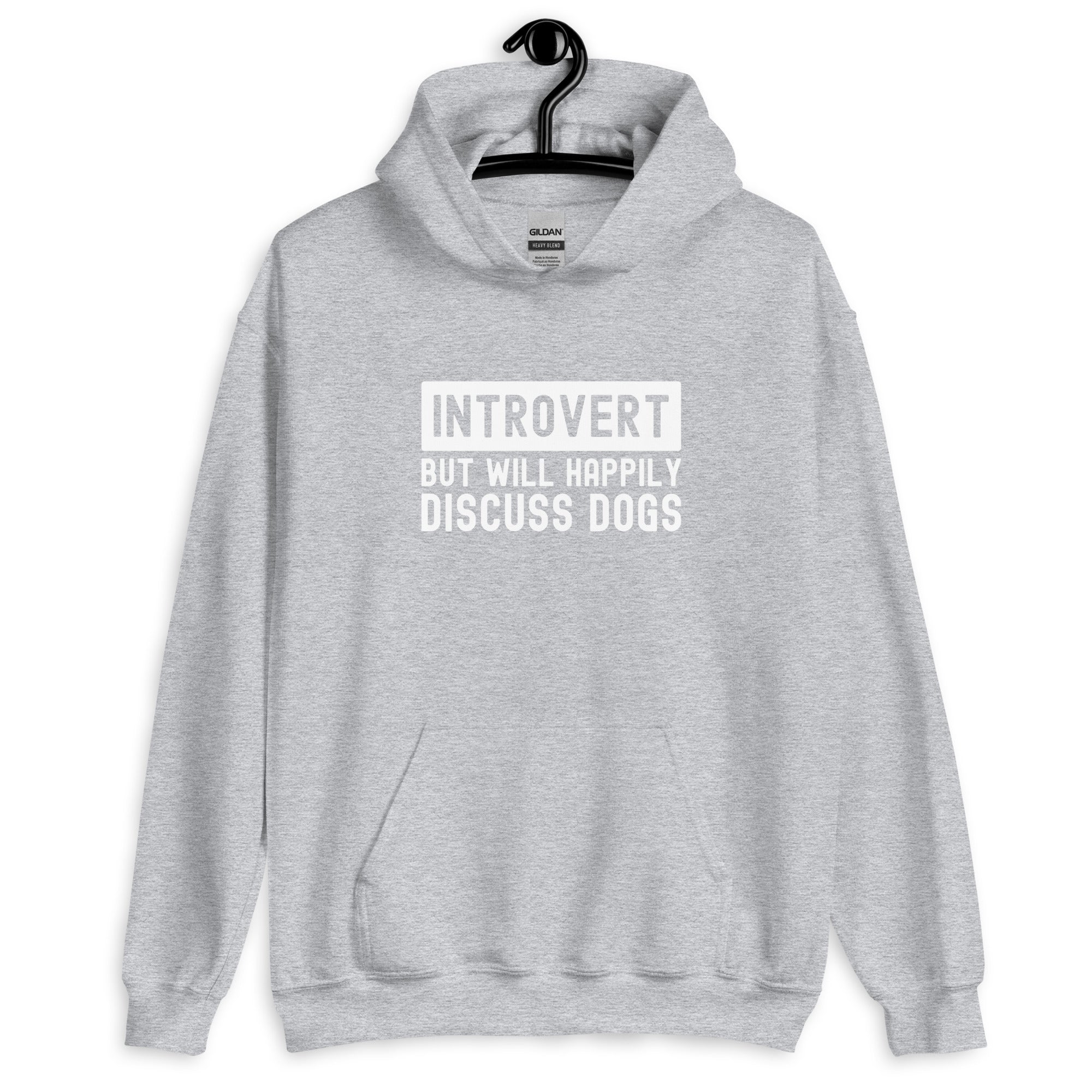 Unisex Hoodie | Introvert but will happily discuss dogs