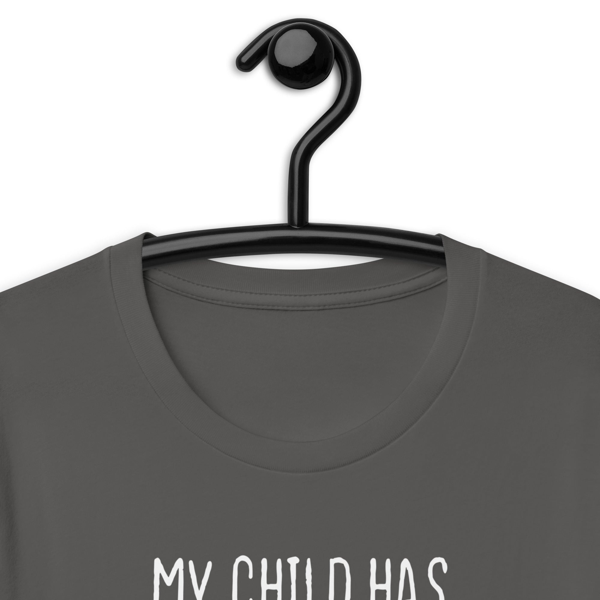 Unisex t-shirt | My child has four legs and is covered in fur