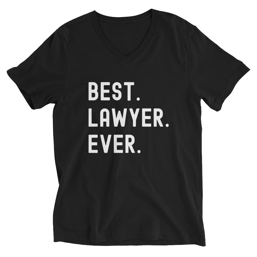 Unisex Short Sleeve V-Neck T-Shirt | Best. Lawyer. Ever.