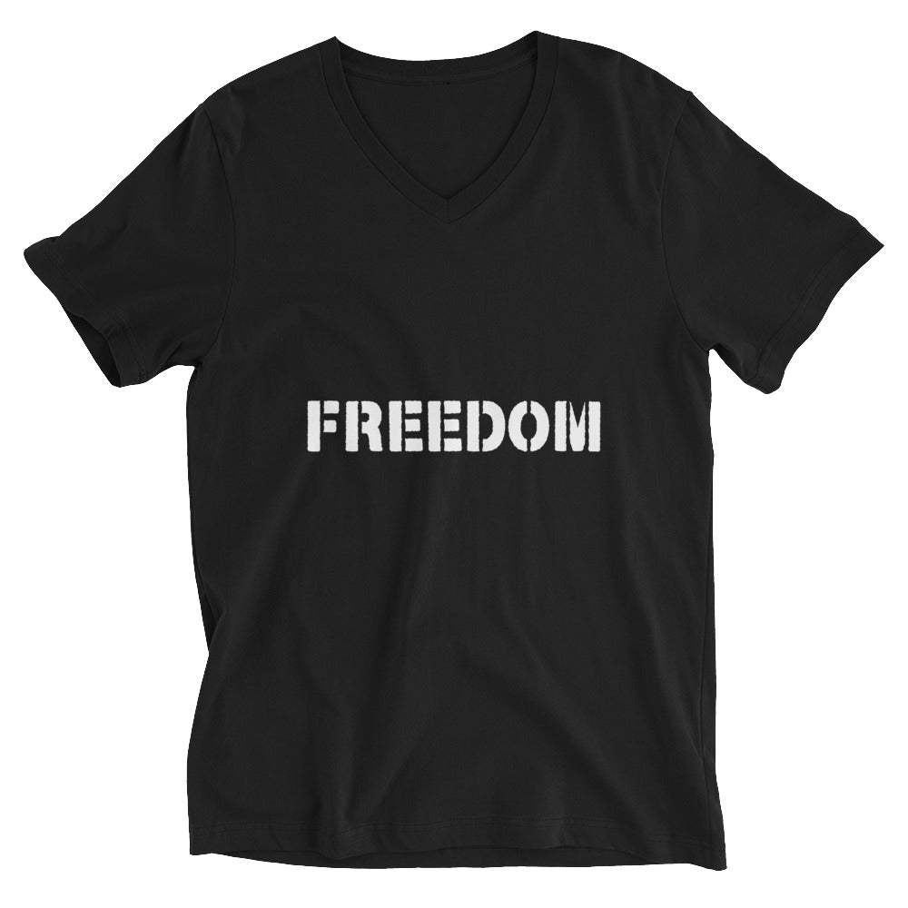 Unisex Short Sleeve V-Neck T-Shirt | Freedom