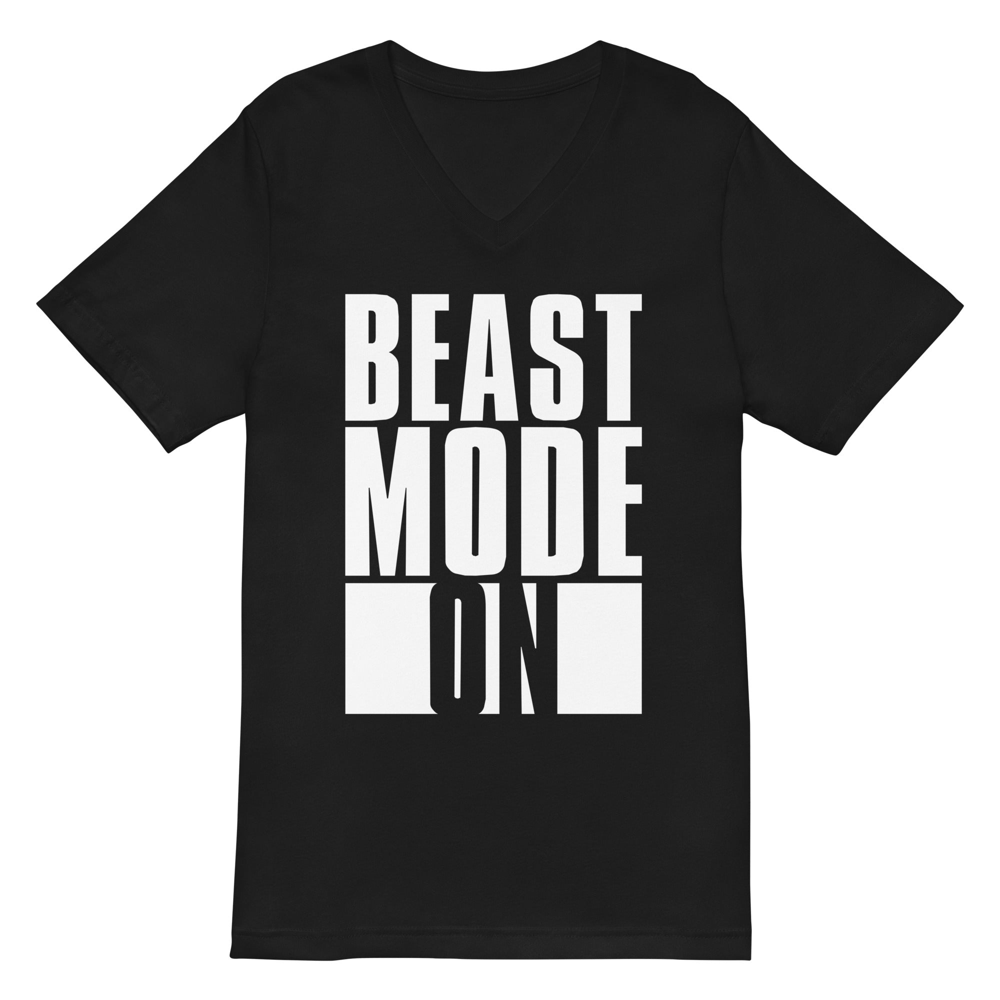 Unisex Short Sleeve V-Neck T-Shirt | Beast Mode