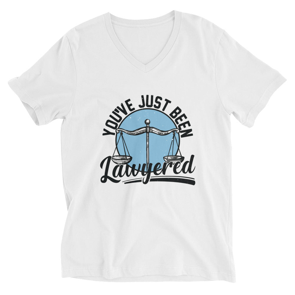 Unisex Short Sleeve V-Neck T-Shirt | You've just been lawyered