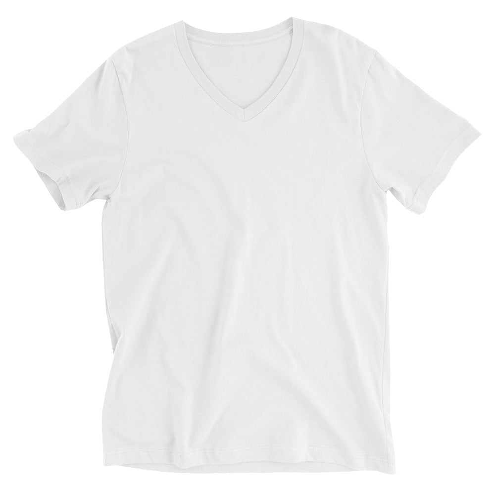 Unisex Short Sleeve V-Neck T-Shirt | Accountant (deisgn on American flag)