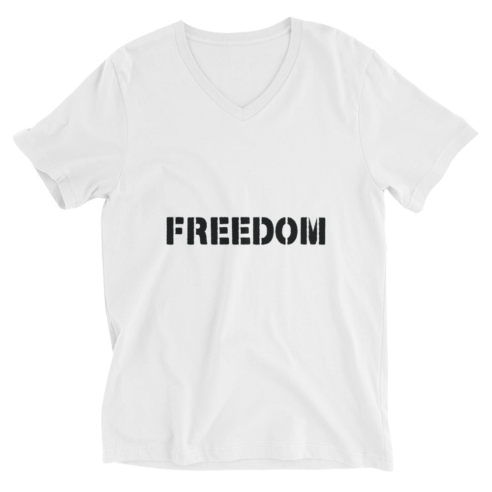 Unisex Short Sleeve V-Neck T-Shirt | Freedom