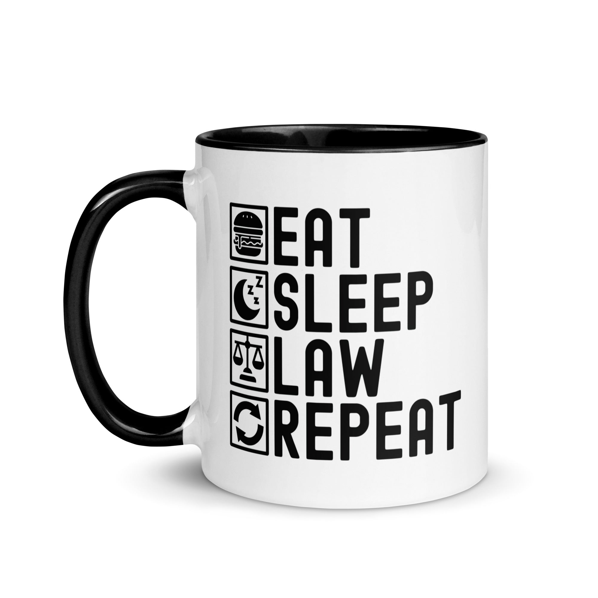 Mug with Color Inside | Eat Sleep Law Repeat