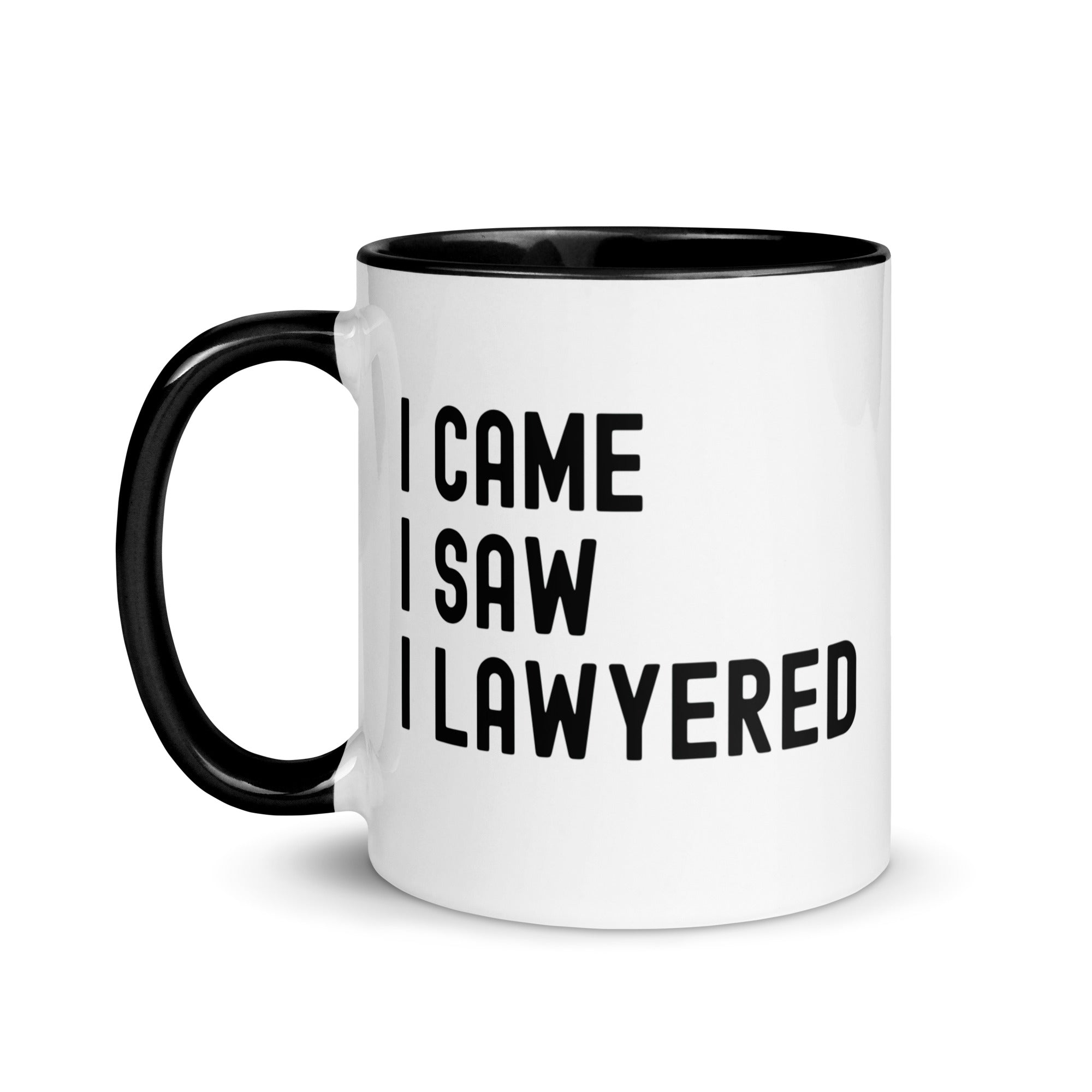 Mug with Color Inside | I came, I saw, I lawyered