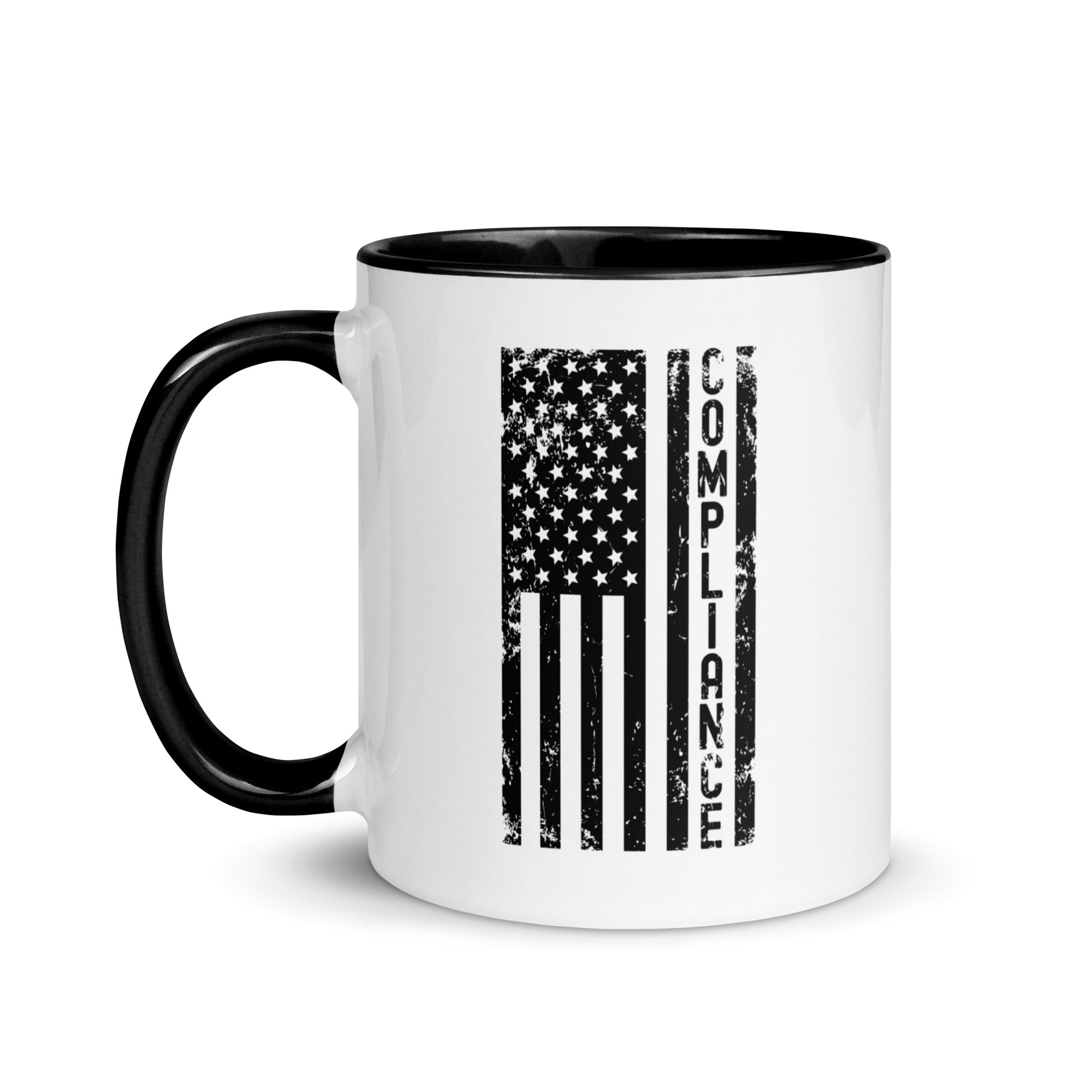 Mug with Color Inside | Compliance (deisgn on American flag)