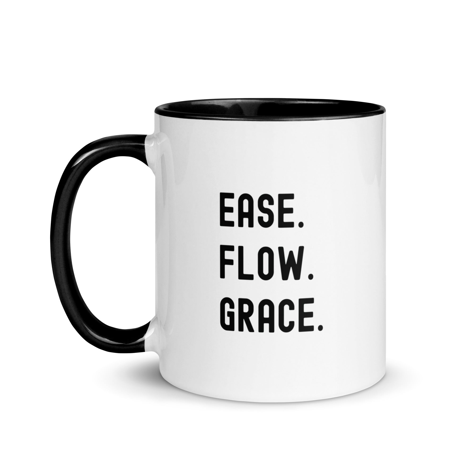 Mug with Color Inside | Ease. Flow. Grace.