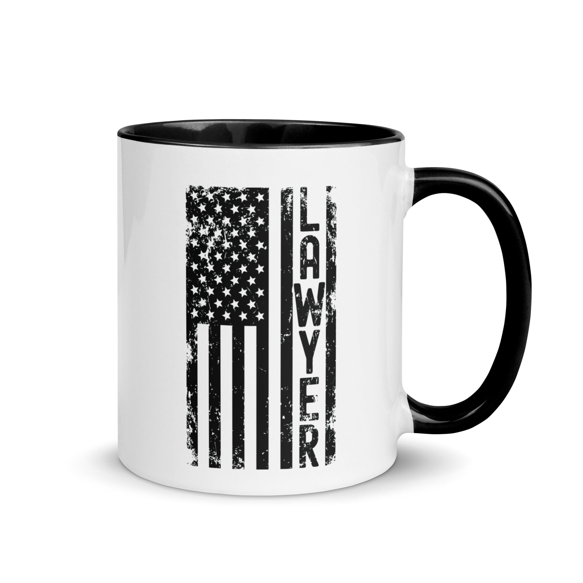 Mug with Color Inside | Lawyer (deisgn on American flag)