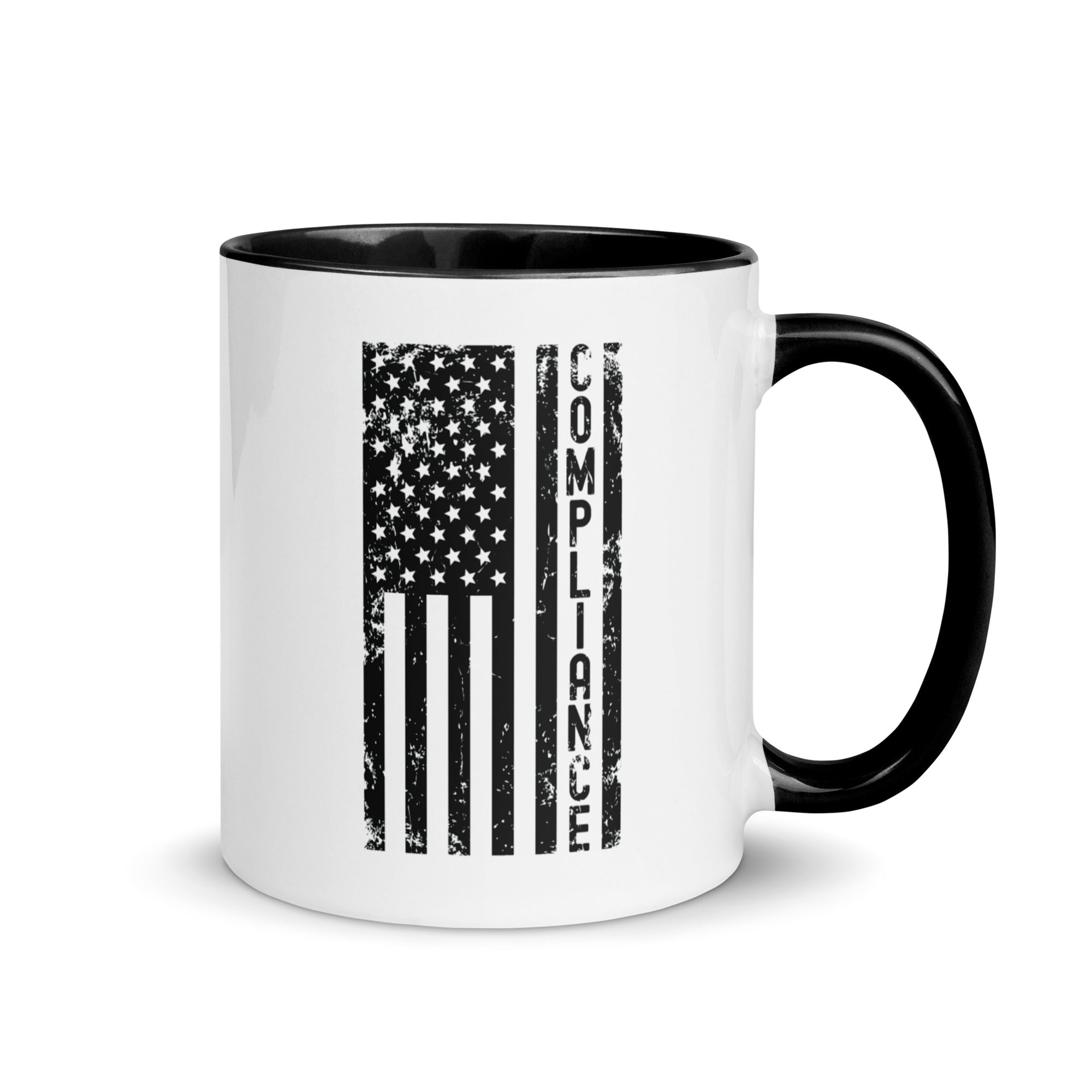 Mug with Color Inside | Compliance (deisgn on American flag)