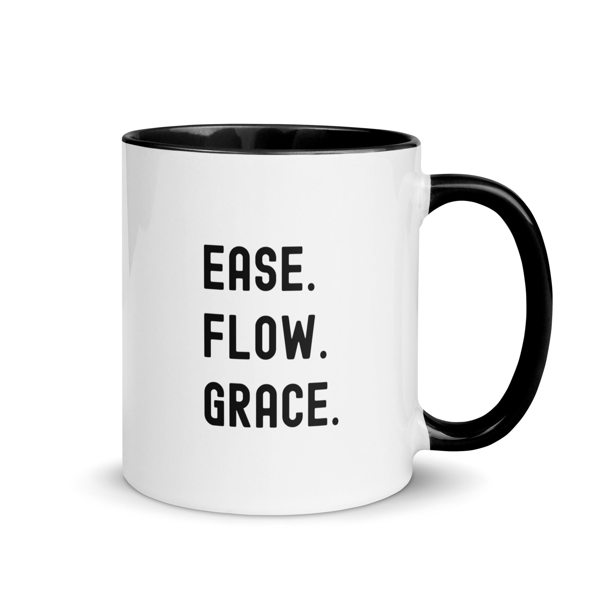 Mug with Color Inside | Ease. Flow. Grace.