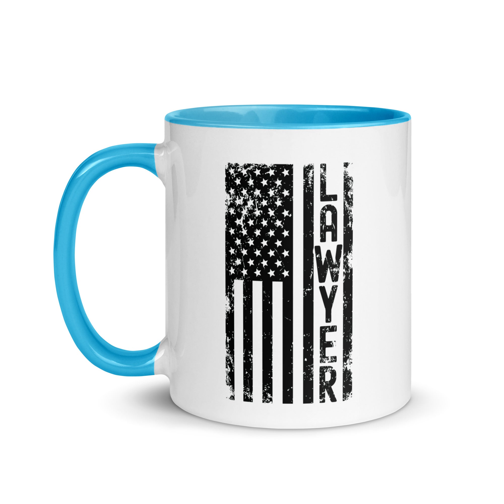 Mug with Color Inside | Lawyer (deisgn on American flag)