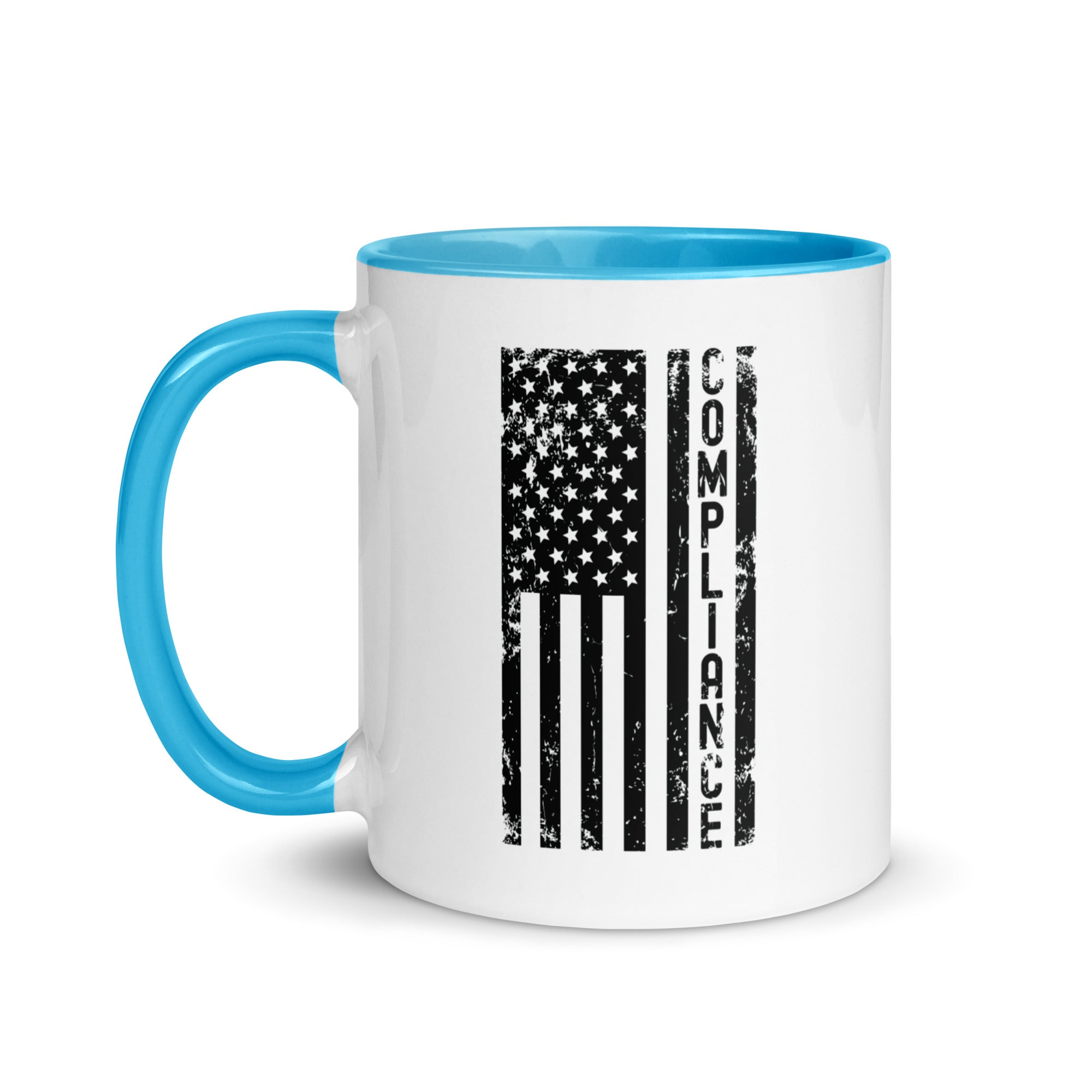 Mug with Color Inside | Compliance (deisgn on American flag)