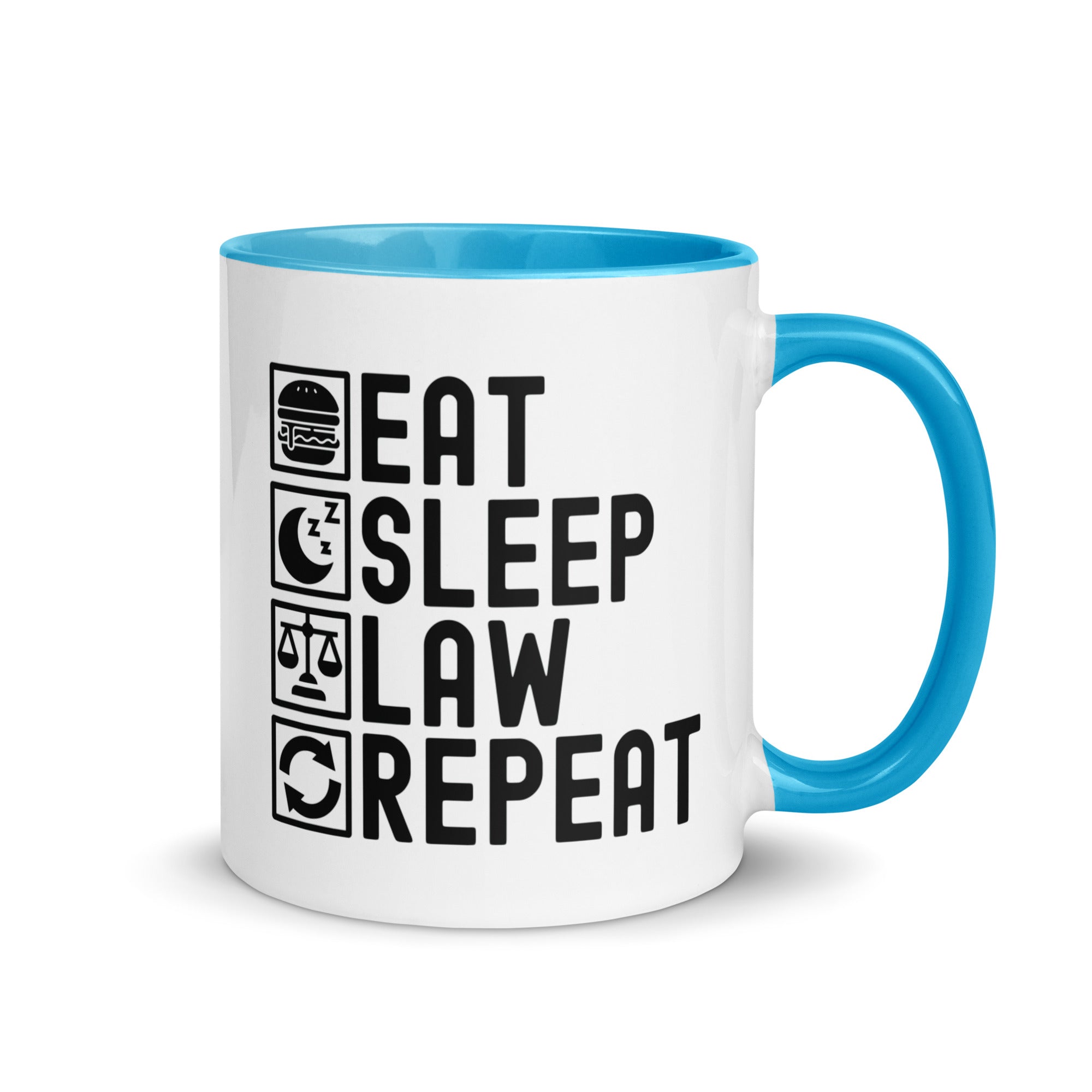 Mug with Color Inside | Eat Sleep Law Repeat