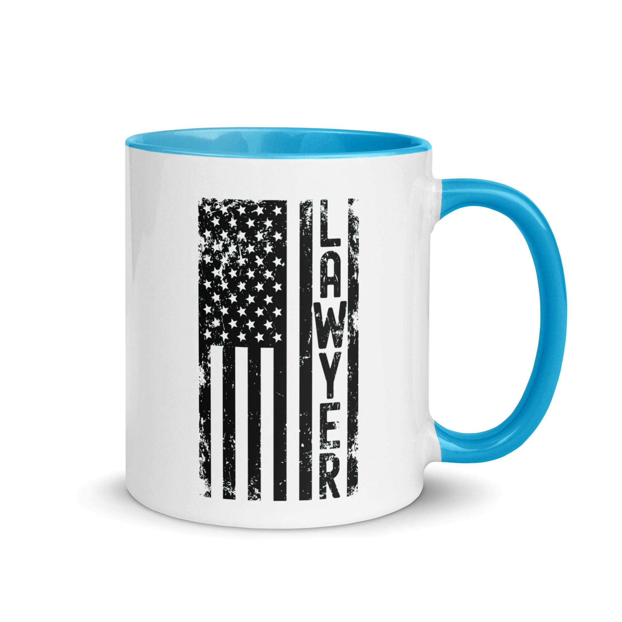 Mug with Color Inside | Lawyer (deisgn on American flag)
