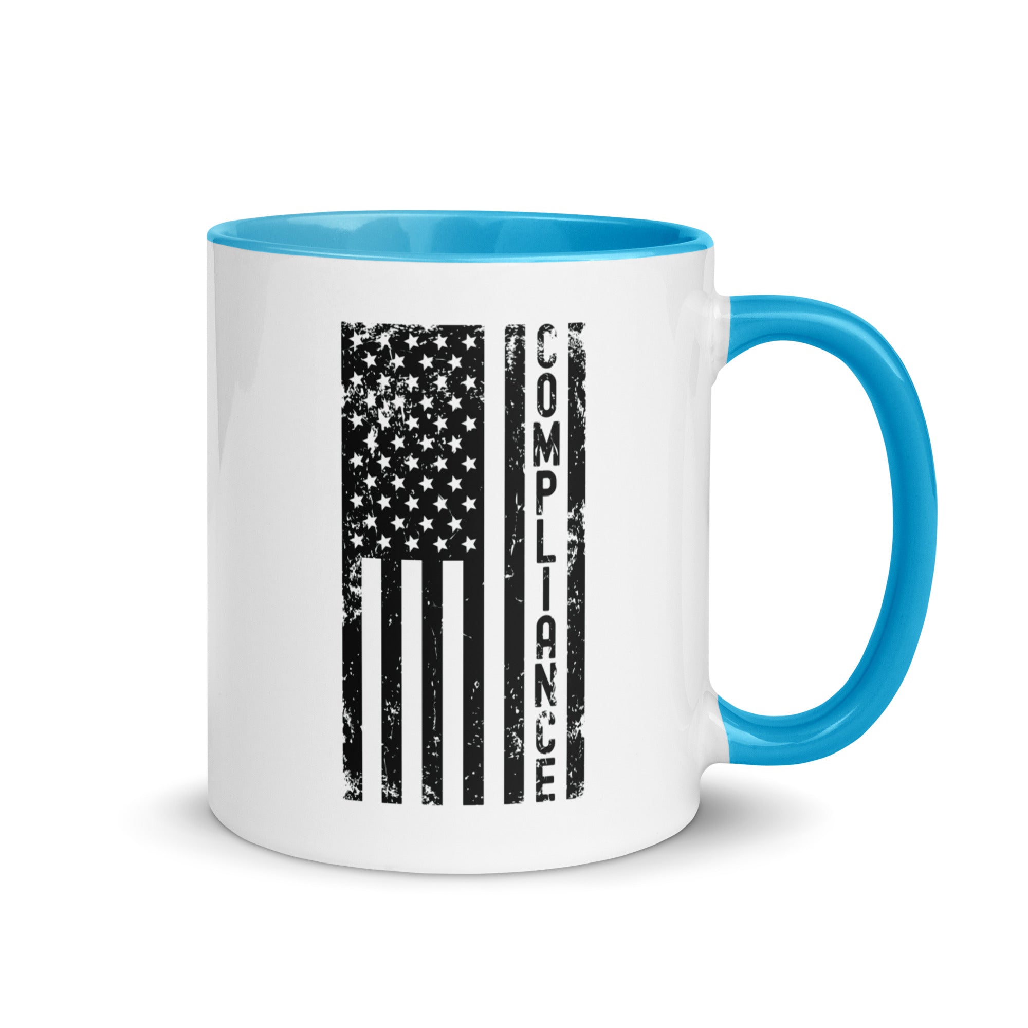 Mug with Color Inside | Compliance (deisgn on American flag)