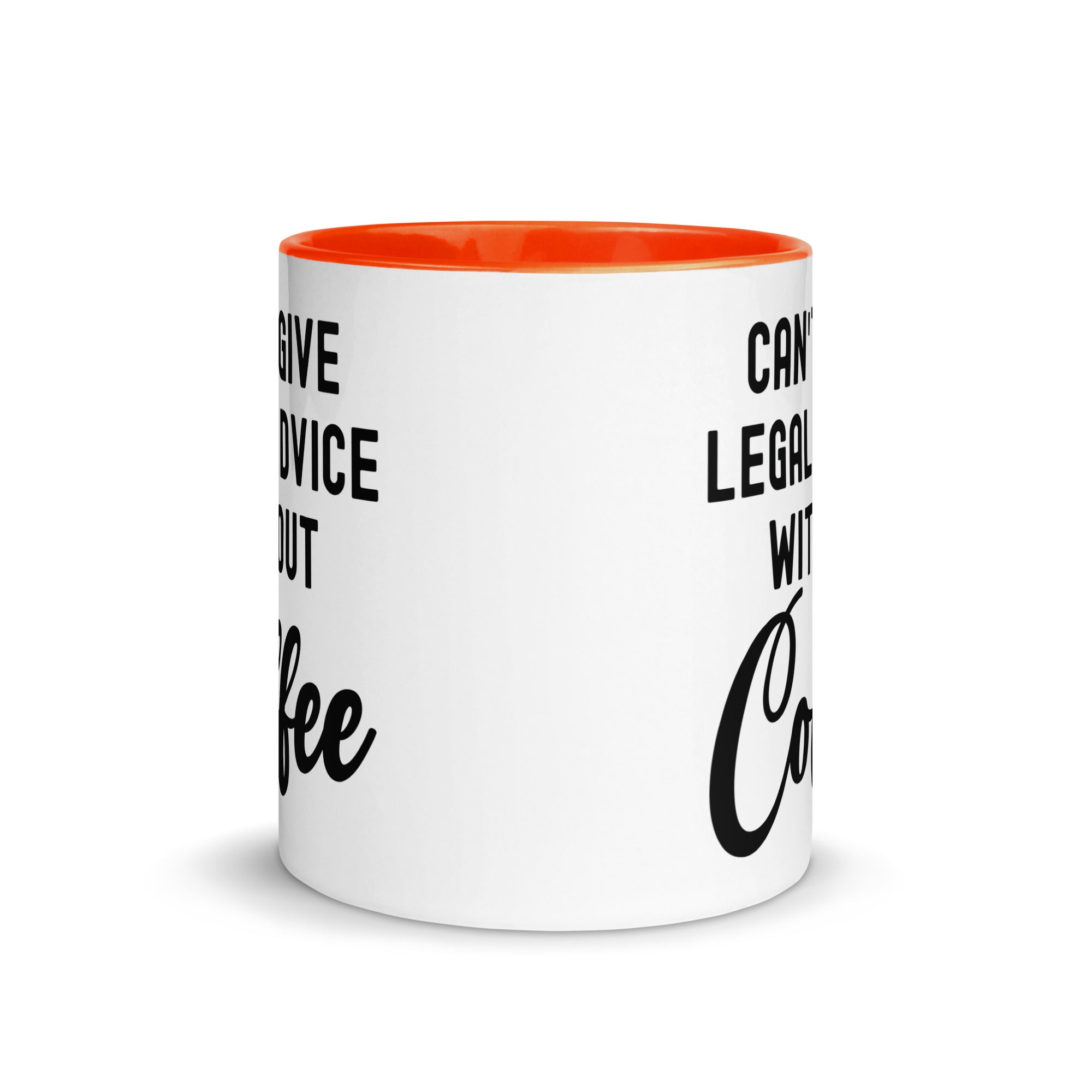 Mug with Color Inside | Can’t give legal advice without coffee