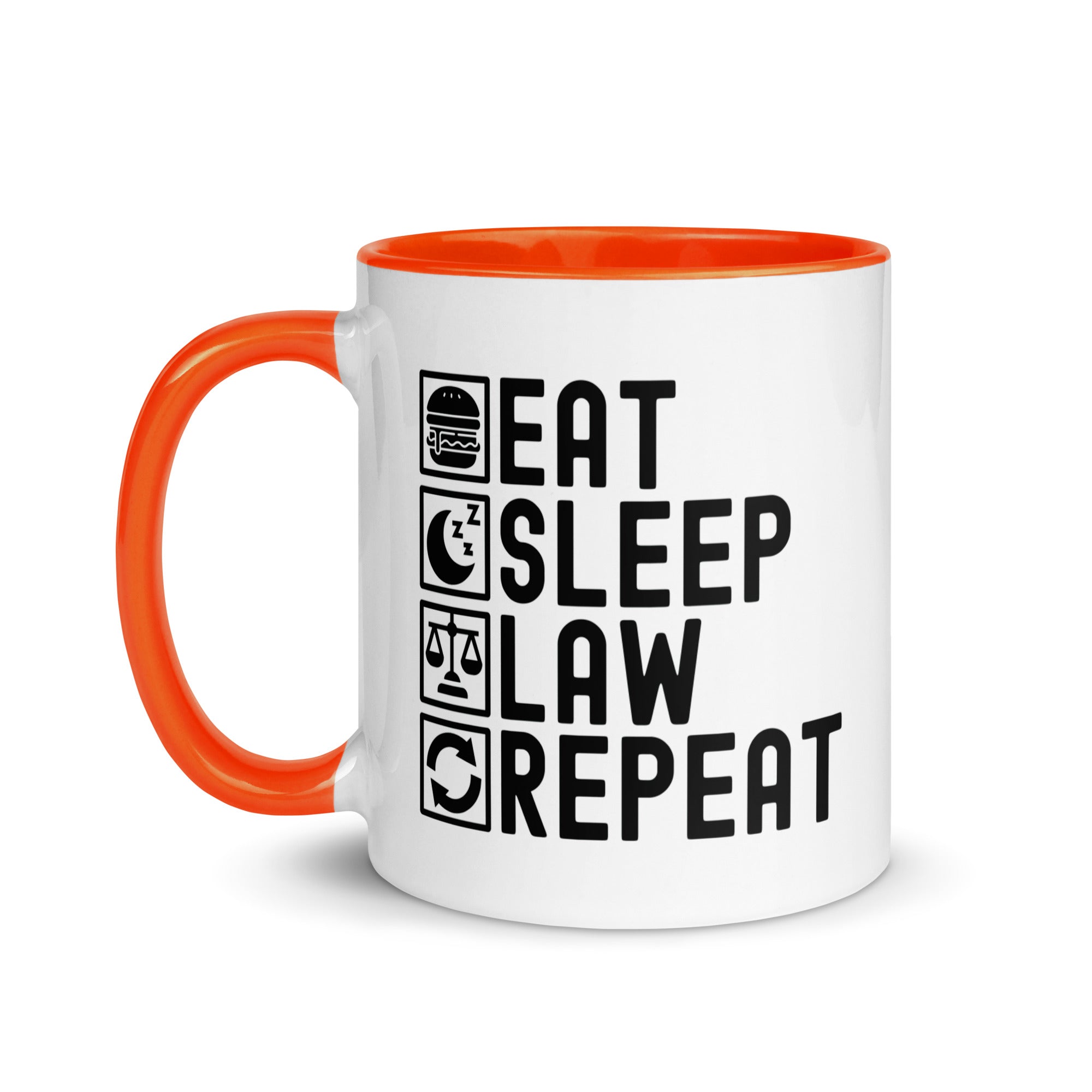 Mug with Color Inside | Eat Sleep Law Repeat