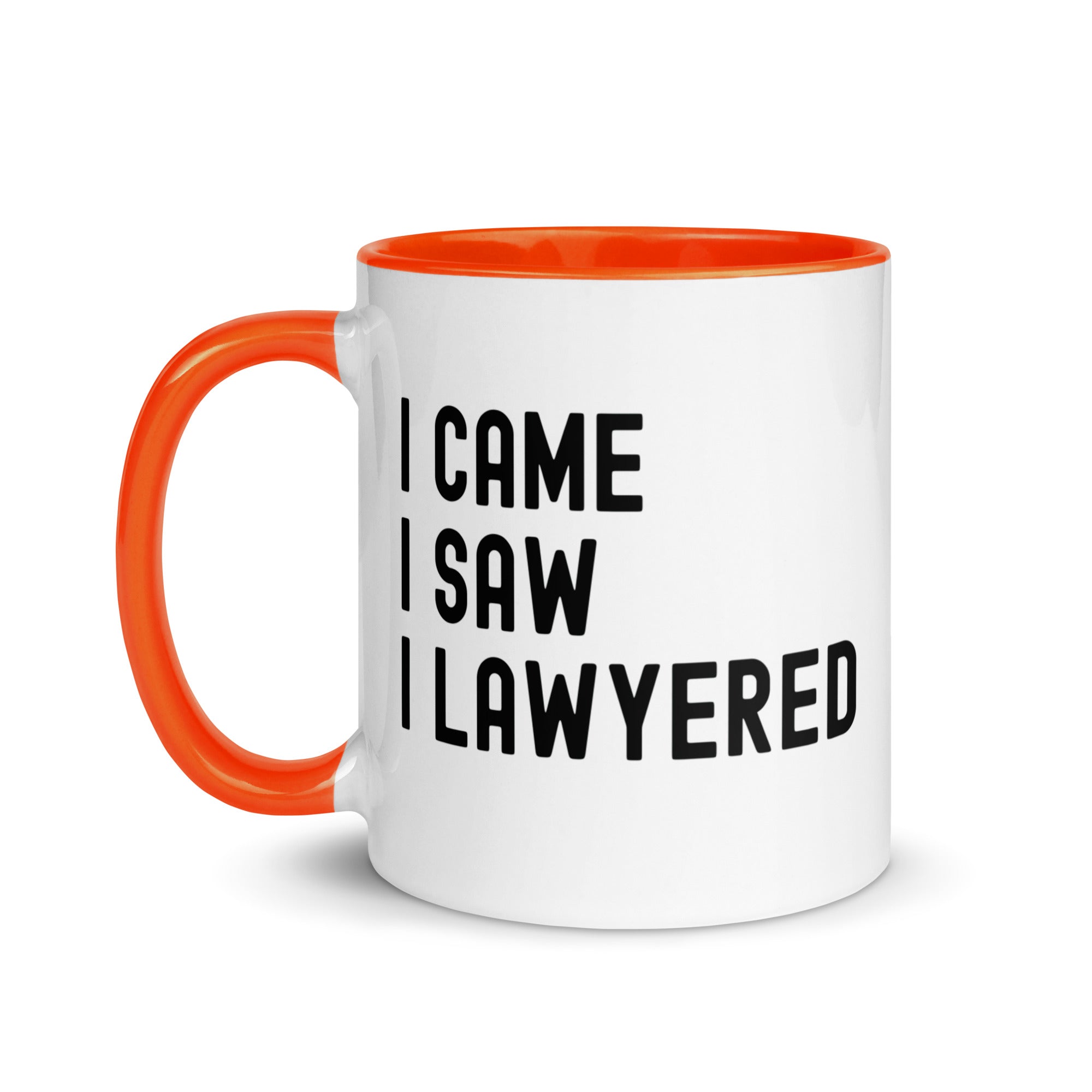 Mug with Color Inside | I came, I saw, I lawyered