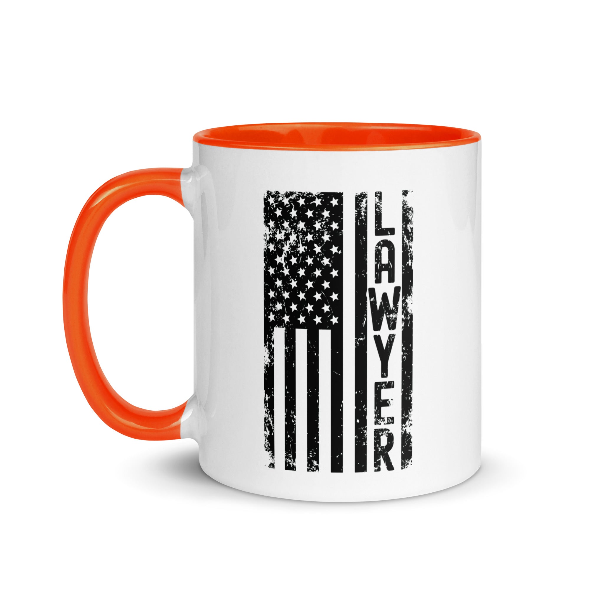Mug with Color Inside | Lawyer (deisgn on American flag)