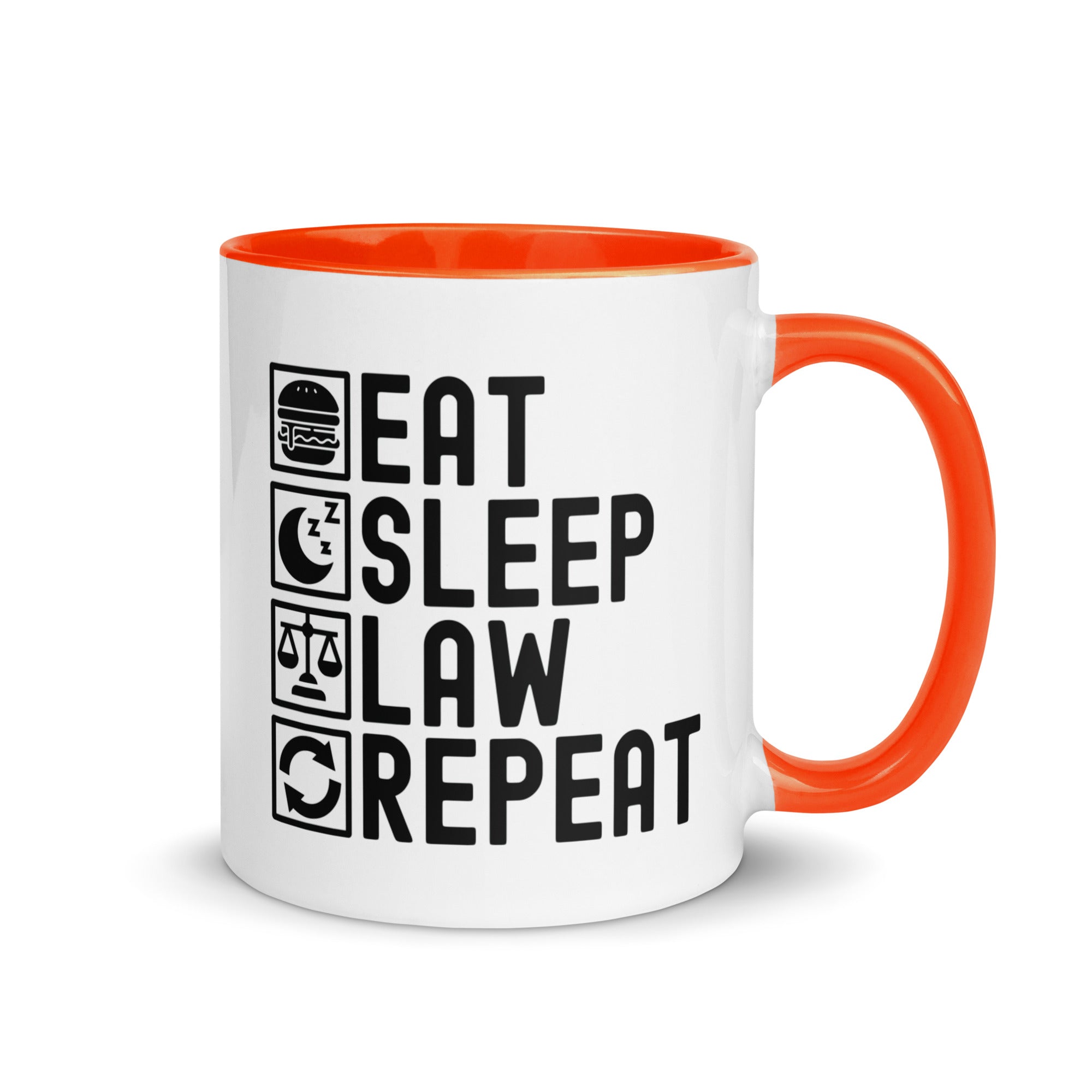 Mug with Color Inside | Eat Sleep Law Repeat