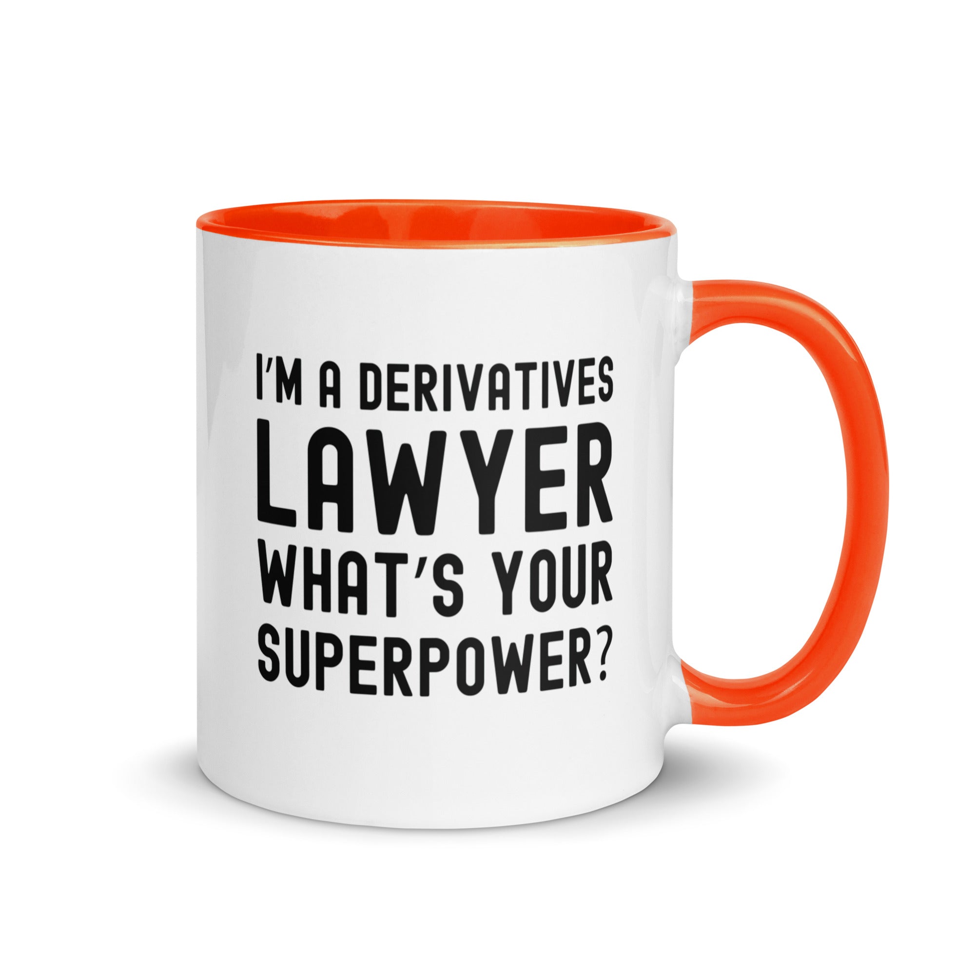 Mug with Color Inside | I’m a derivatives lawyer, what’s your superpower?