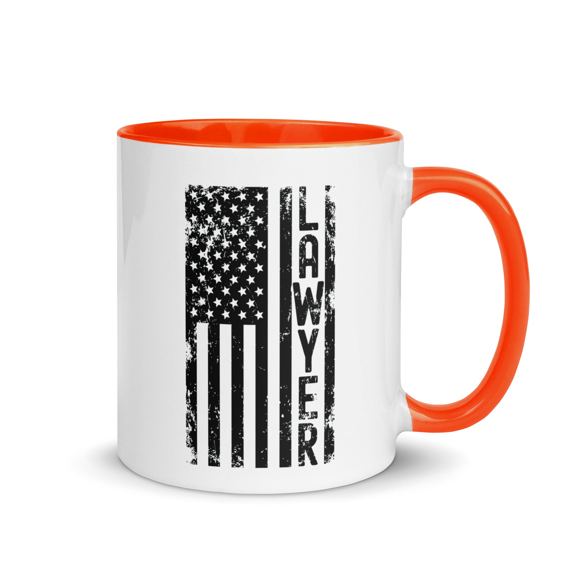 Mug with Color Inside | Lawyer (deisgn on American flag)
