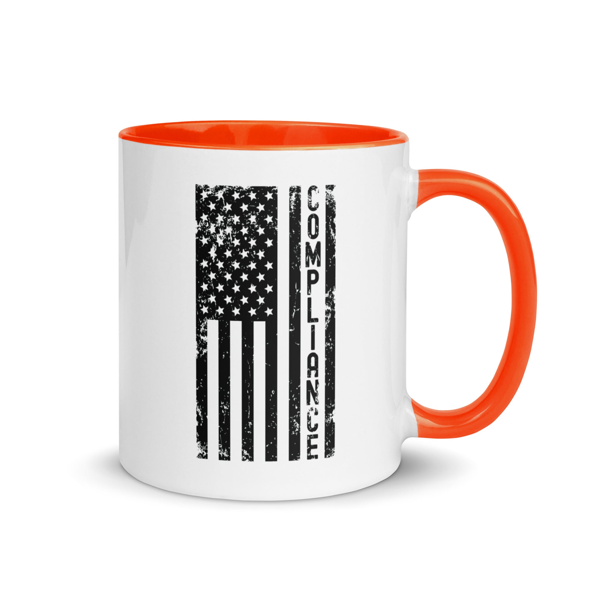 Mug with Color Inside | Compliance (deisgn on American flag)