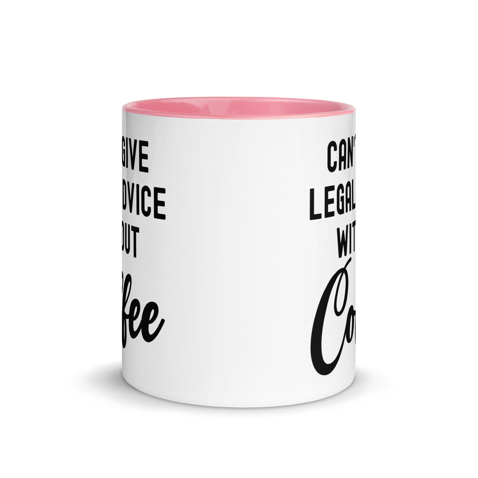 Mug with Color Inside | Can’t give legal advice without coffee