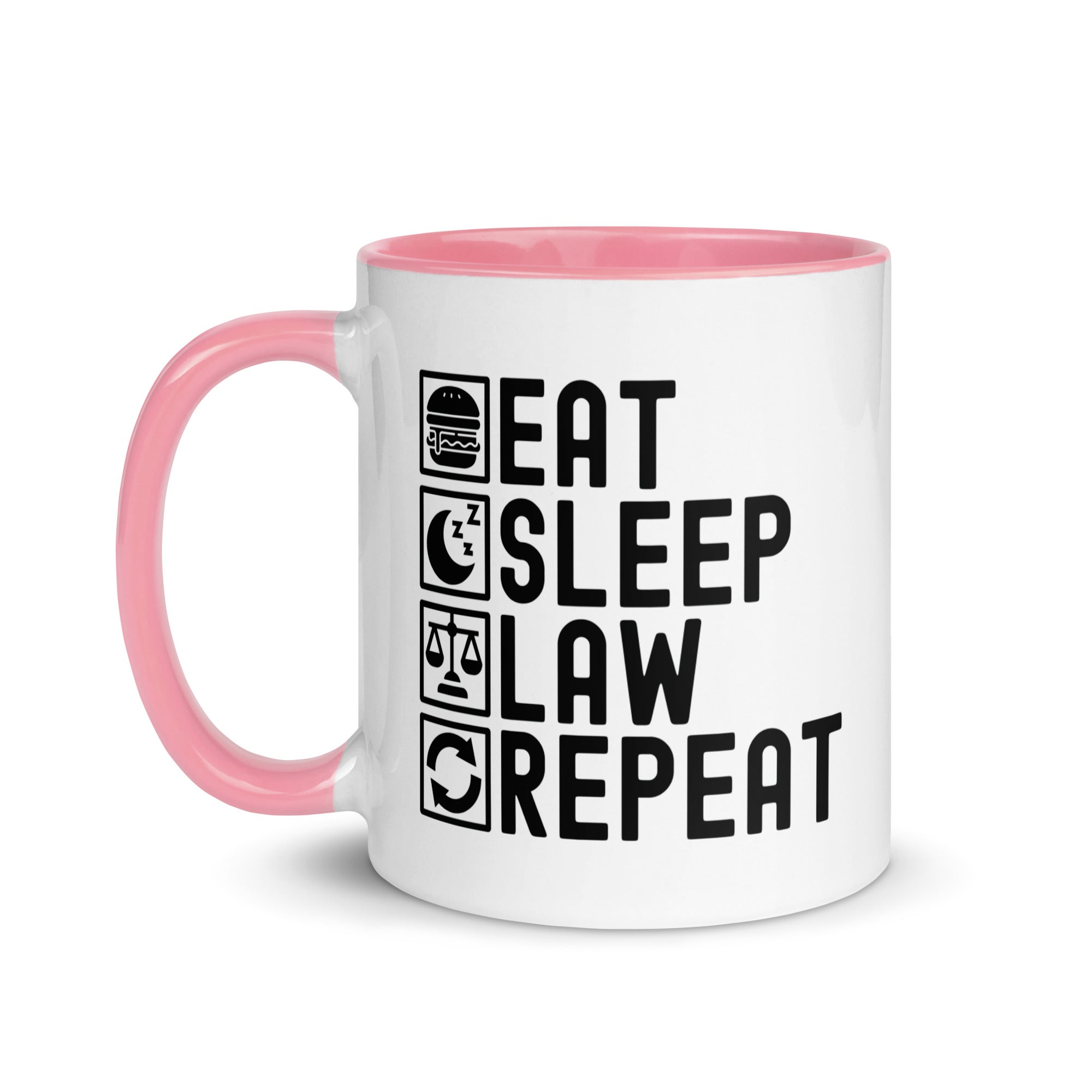 Mug with Color Inside | Eat Sleep Law Repeat