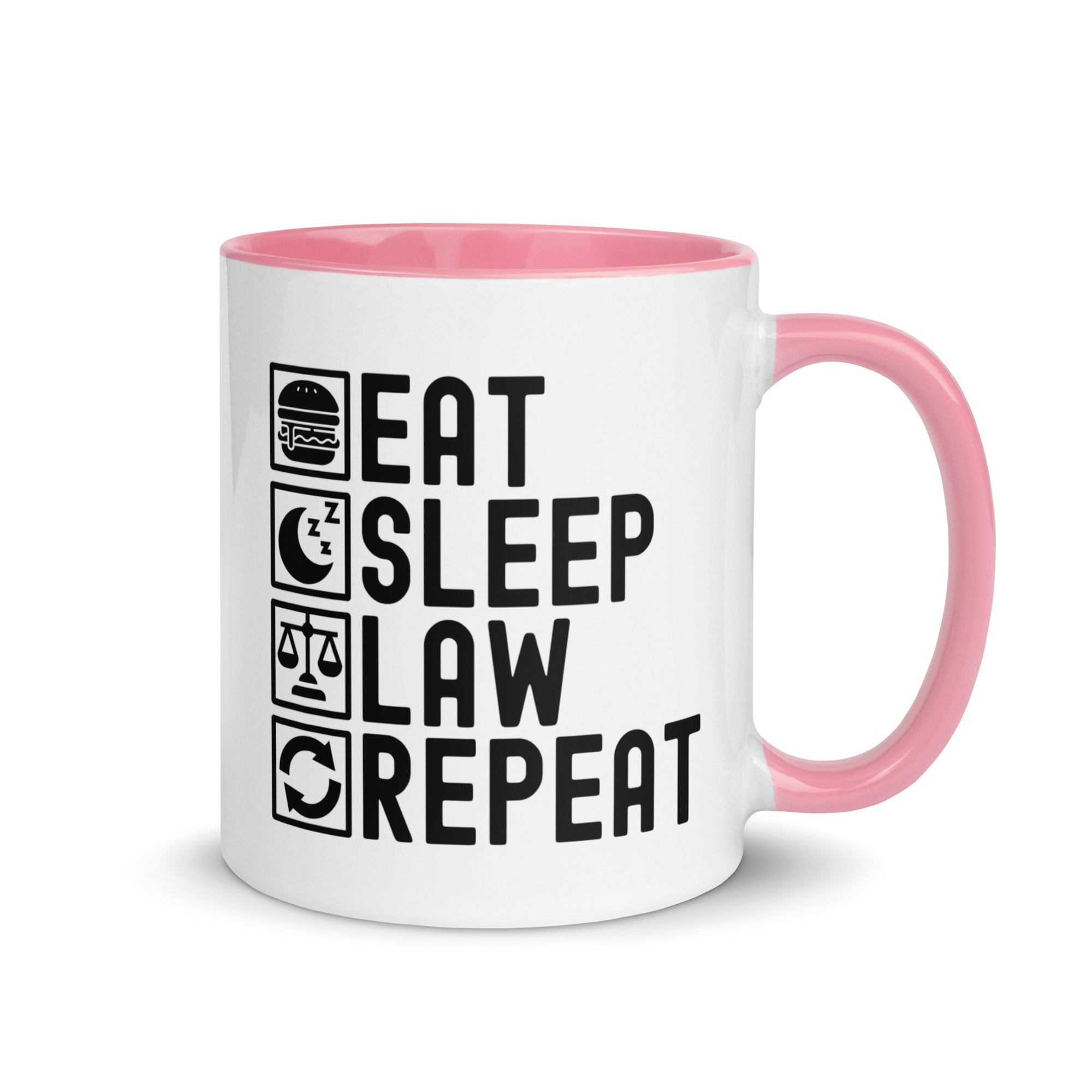 Mug with Color Inside | Eat Sleep Law Repeat