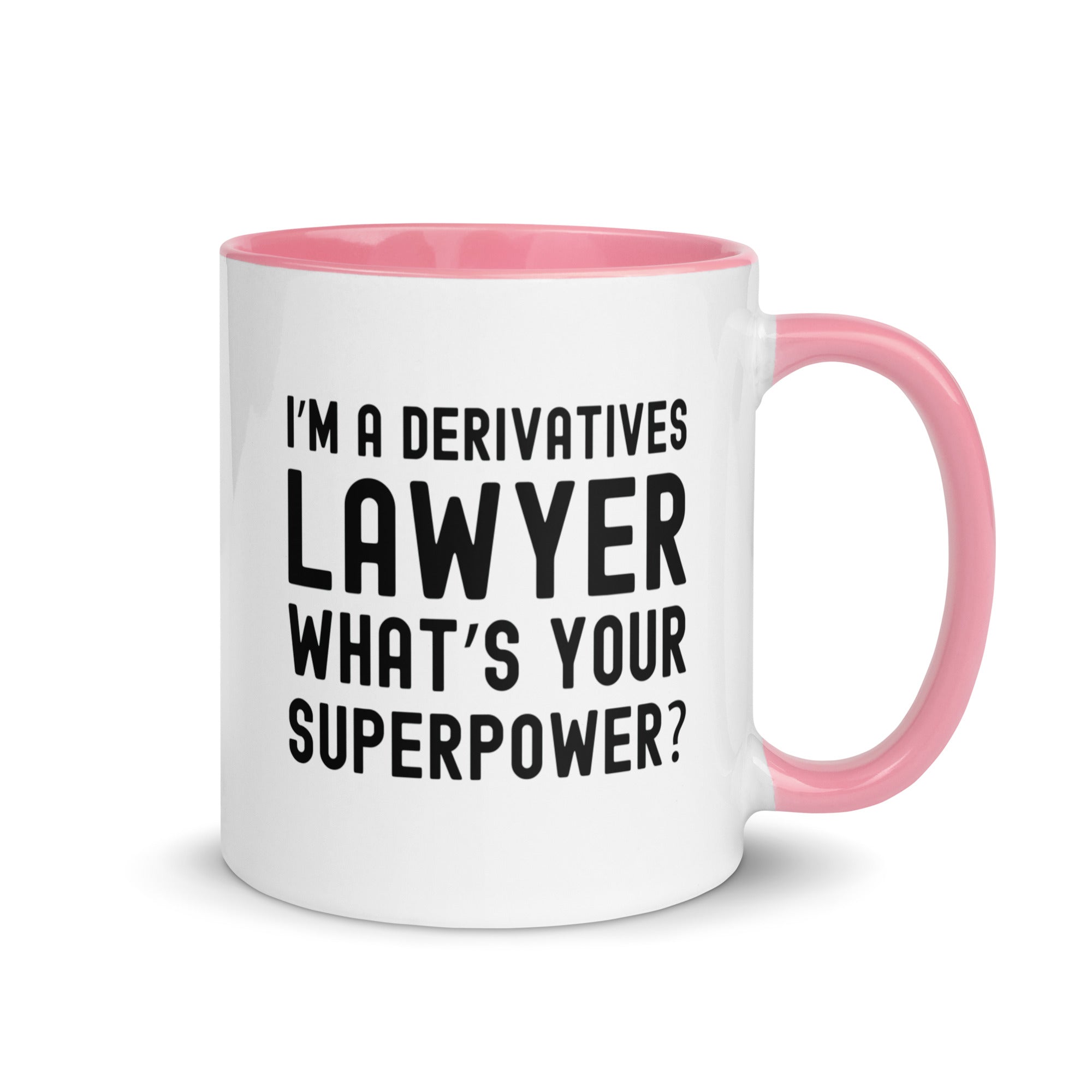 Mug with Color Inside | I’m a derivatives lawyer, what’s your superpower?