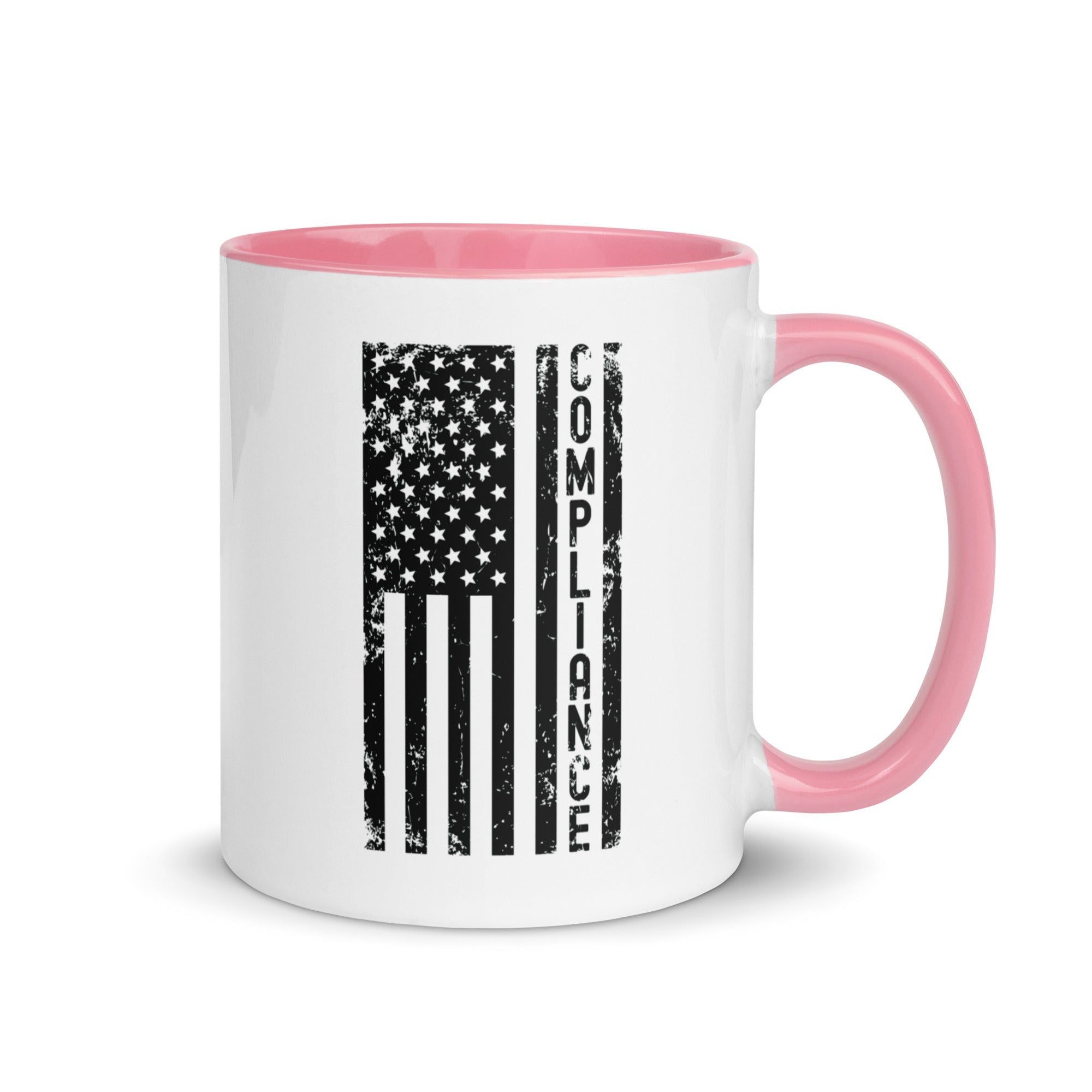 Mug with Color Inside | Compliance (deisgn on American flag)