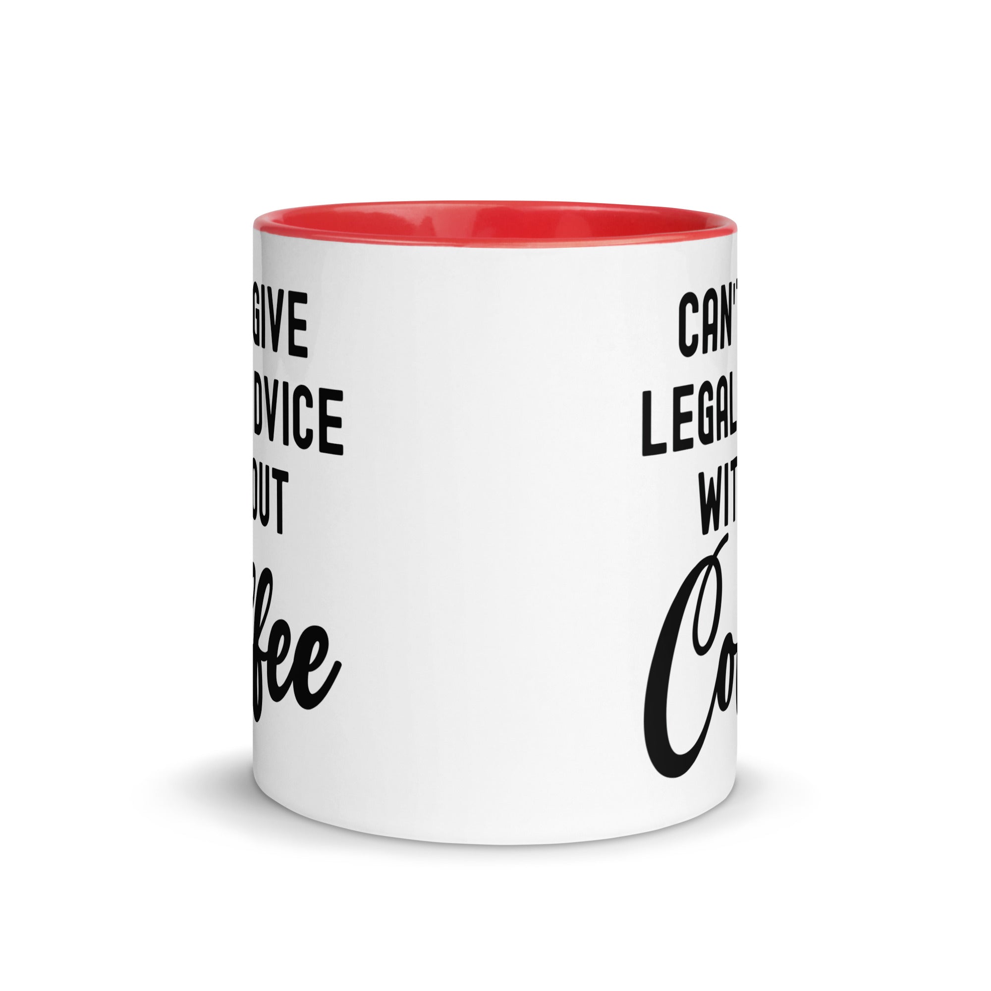 Mug with Color Inside | Can’t give legal advice without coffee